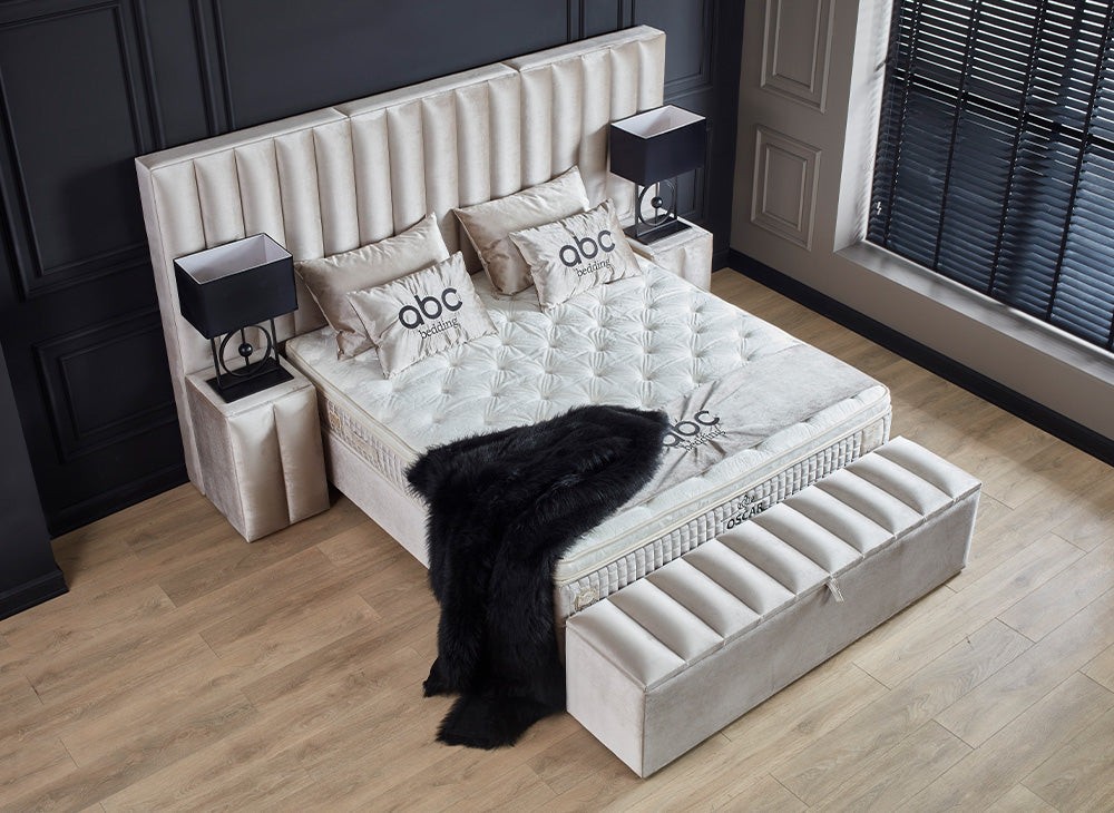 Boxspringbett Polsterbett OSCAR mit Stauraumkasten inkl. Matratze