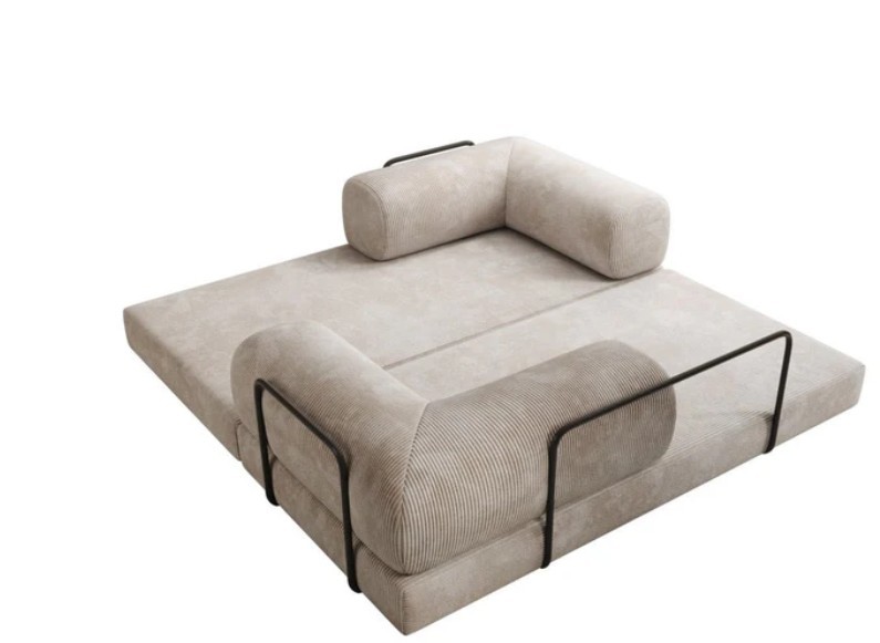 Designer Sofa Oscar 3 Sitzer in Cord mit Bettfunktion