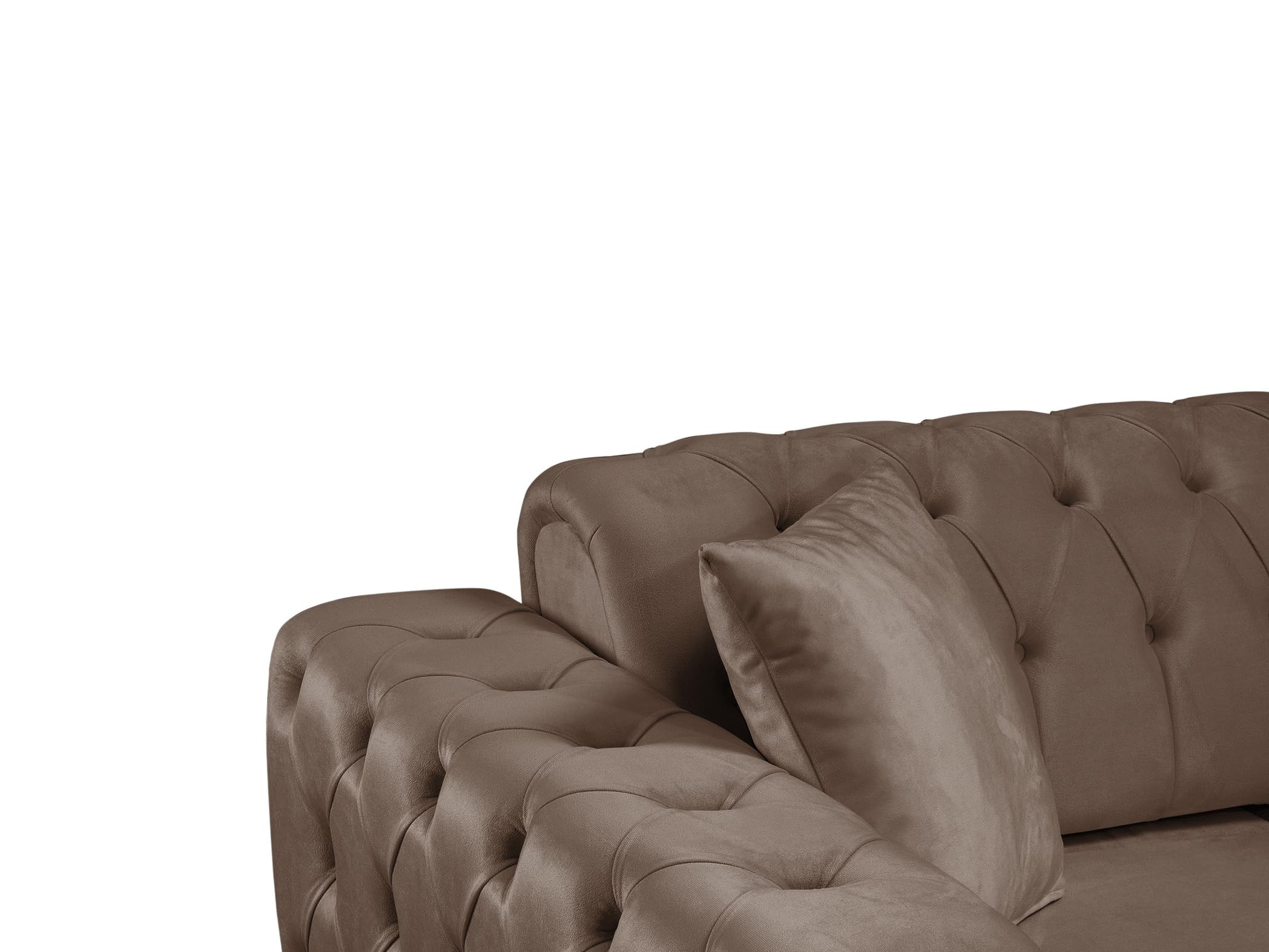 Bienne Furniture Couchgarnitur Harmonie 3-Sitzer+2-Sitzer+Sessel (Gold Farben, Braun)