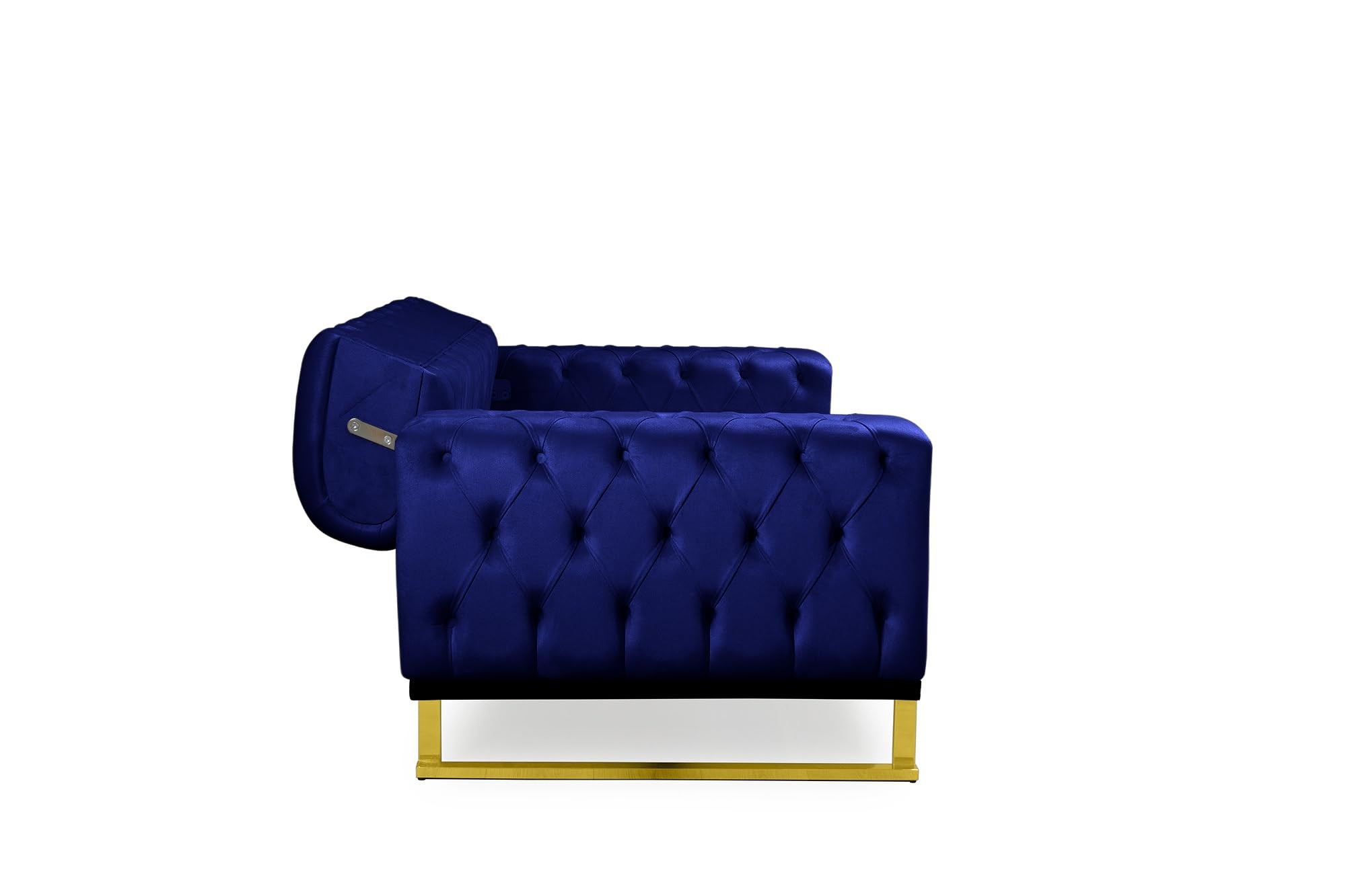 Bienne Furniture Couchgarnitur Harmonie 3-Sitzer+2-Sitzer+Sessel (Gold Farben, Blau)