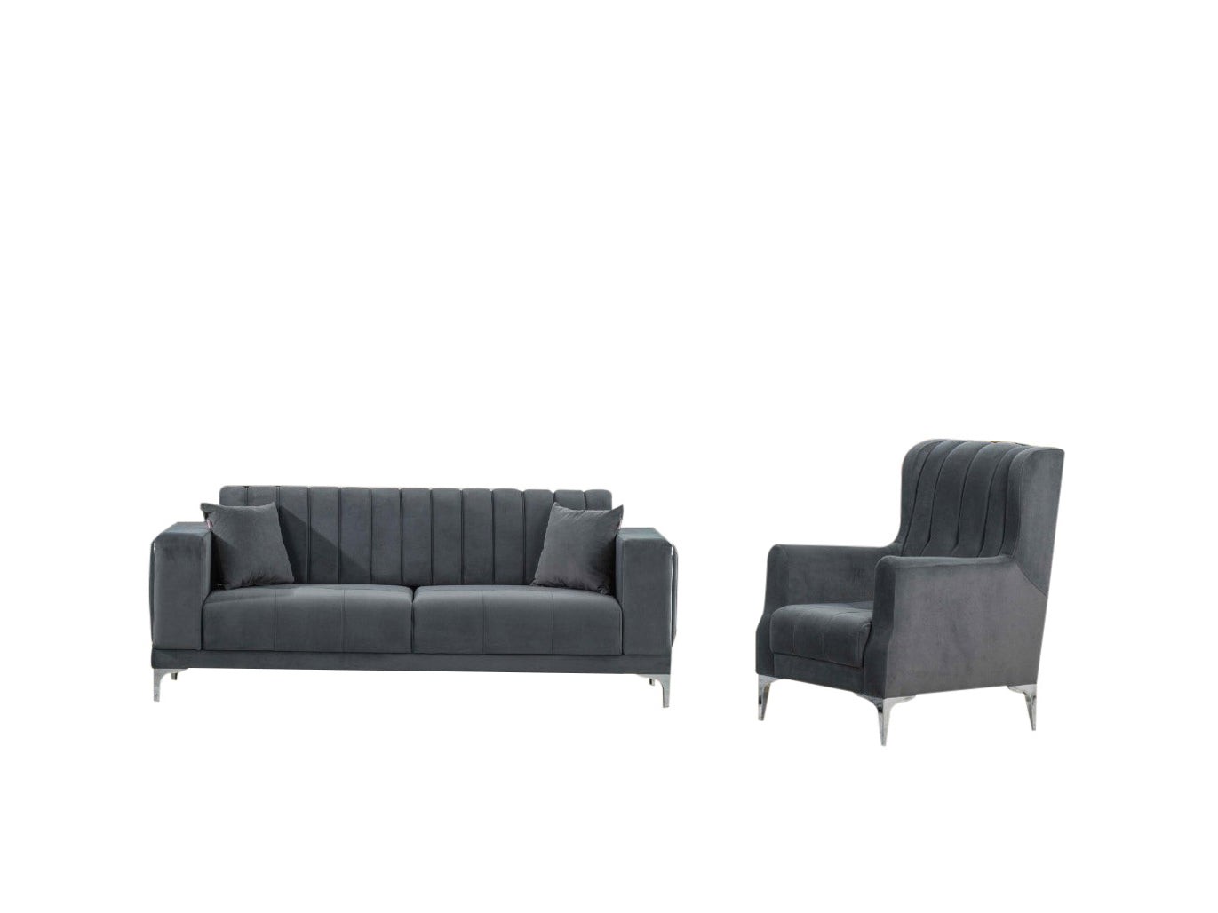 Couch-Set Polstergarnitur Palermo Spar-Set mit Bettfunktion