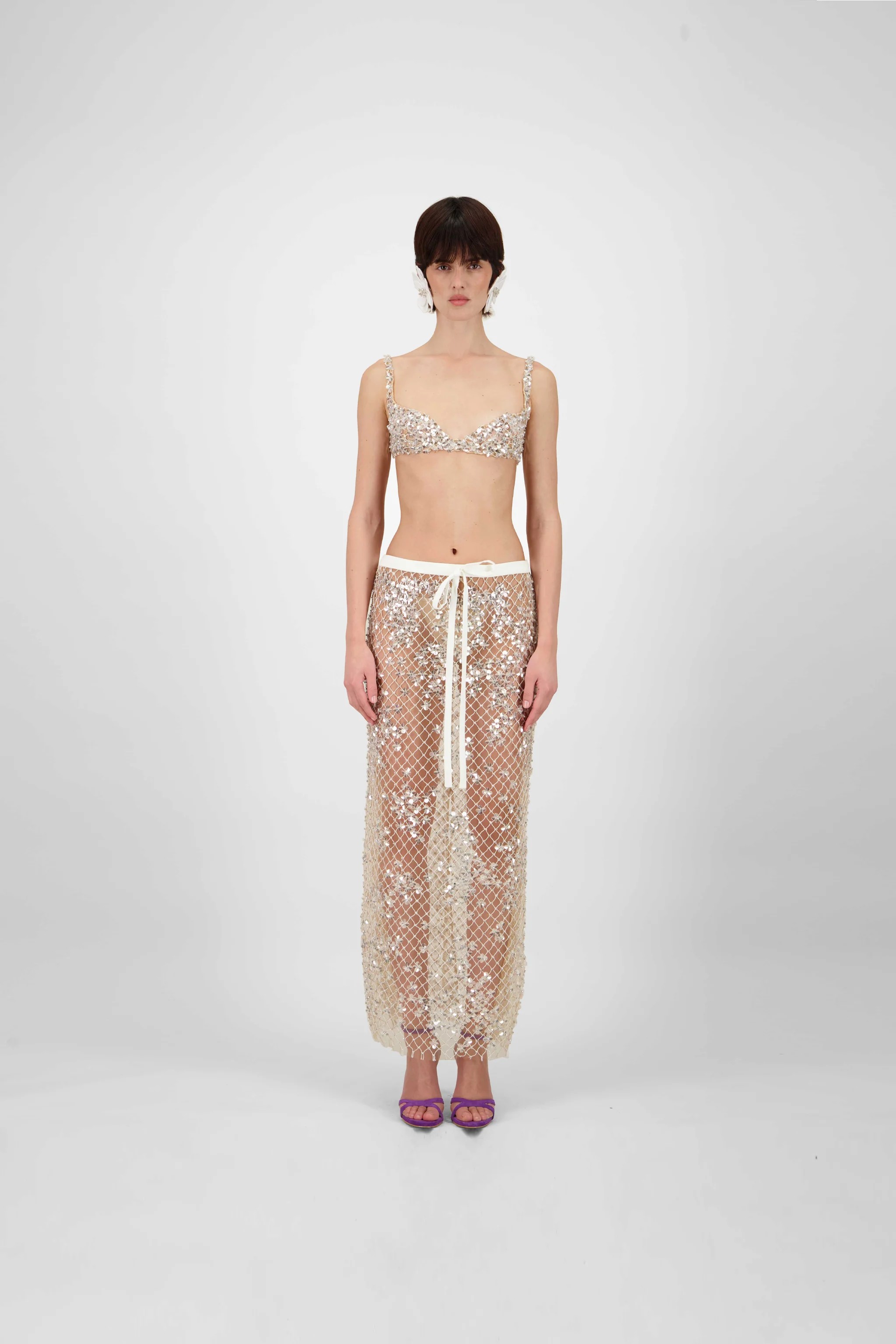Beaded Sheer Etek