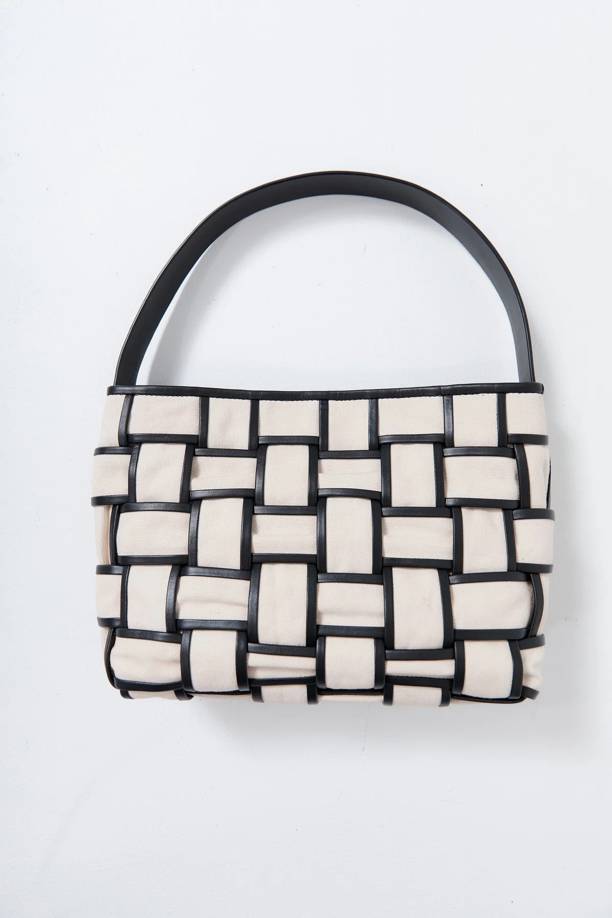 Border Woven Mini Tote Çanta