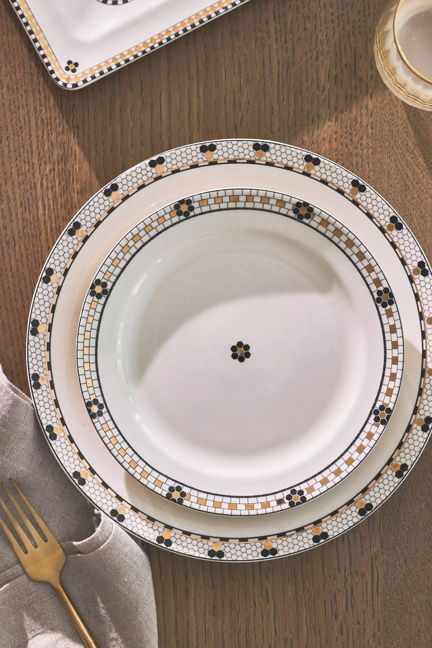 Bistro Tile Tatlı Tabağı, 4'lü Set