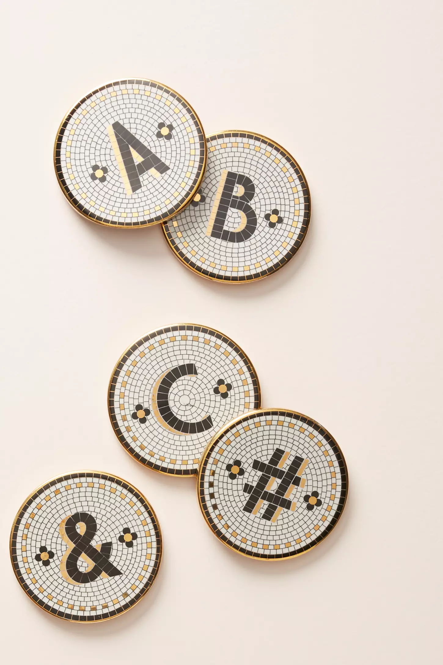 Bistro Tile Monogram Bardak Altlığı