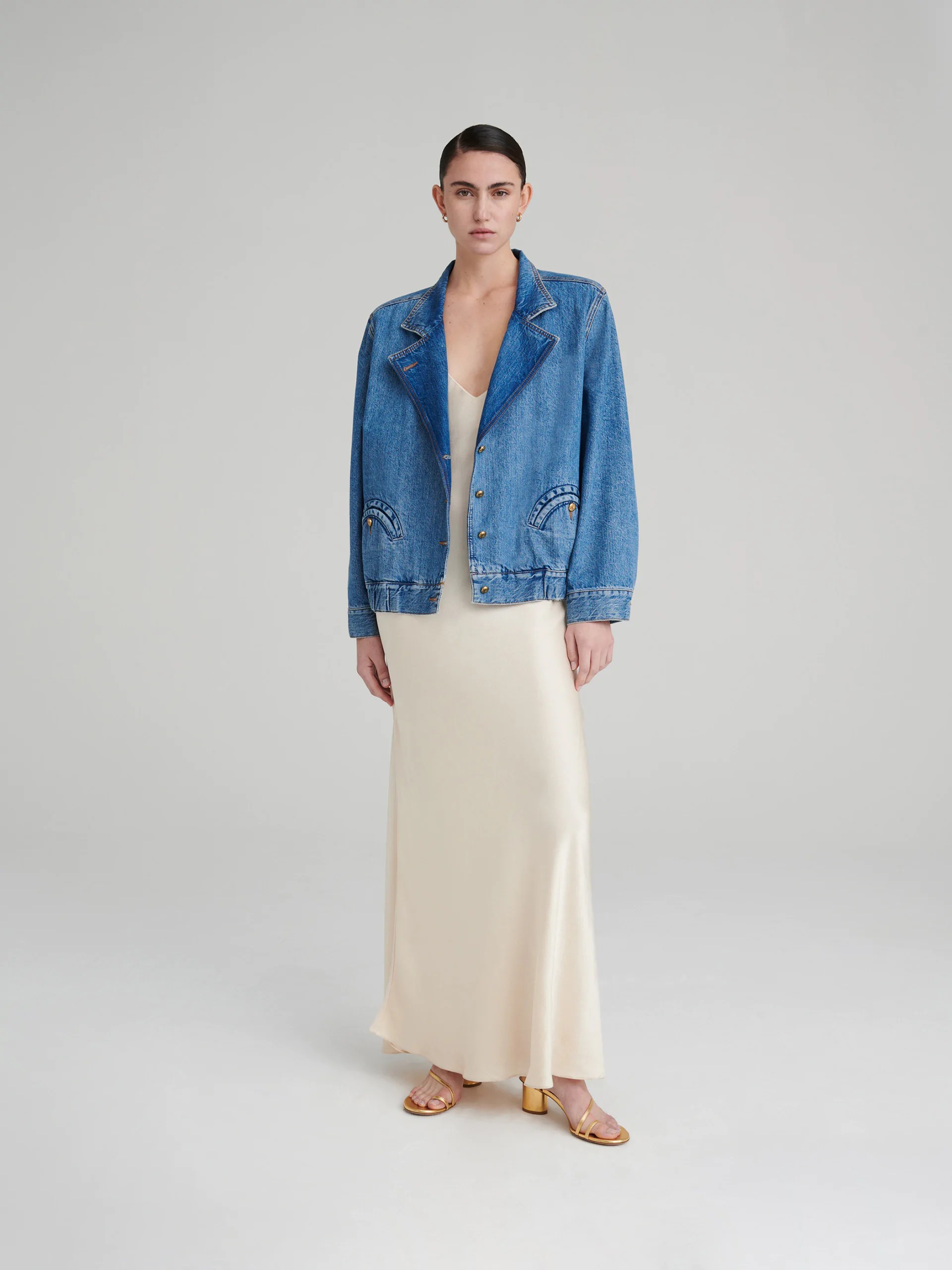 Cleo Denim Bomber
