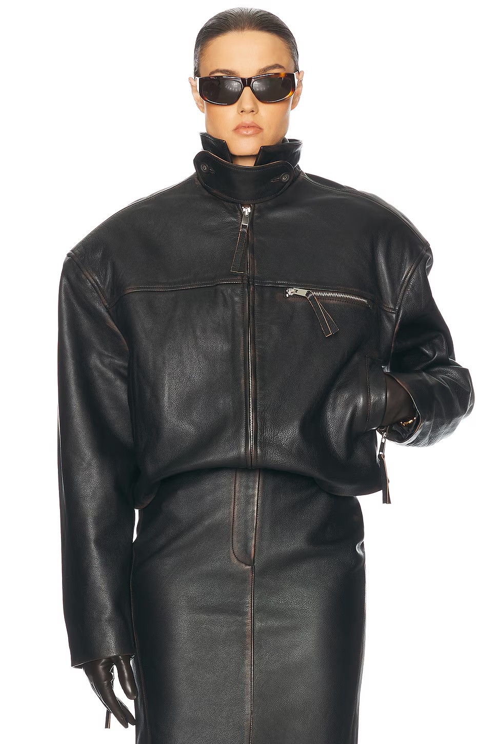 Oversized Moto Ceket