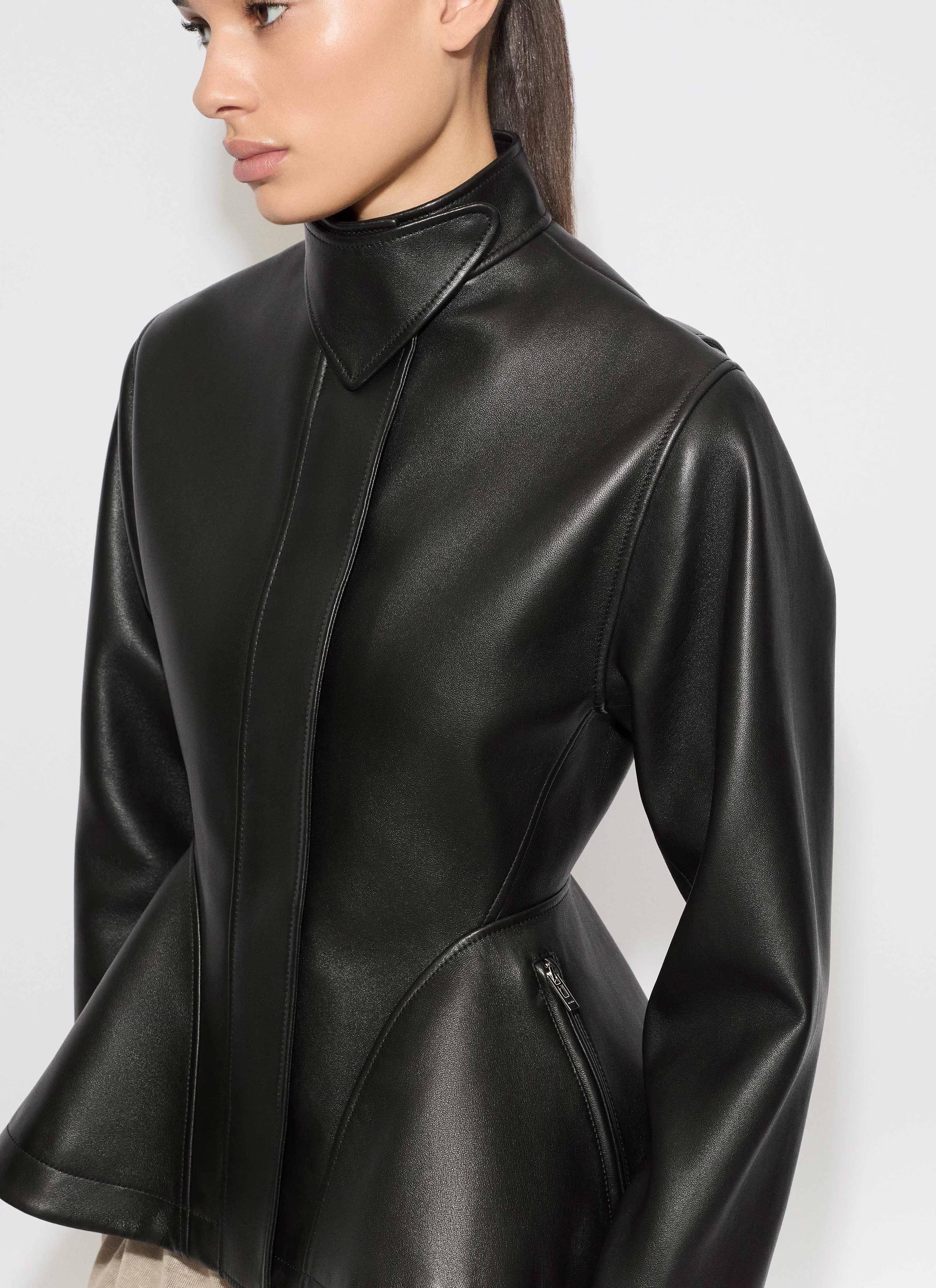 Peplum Deri Mont