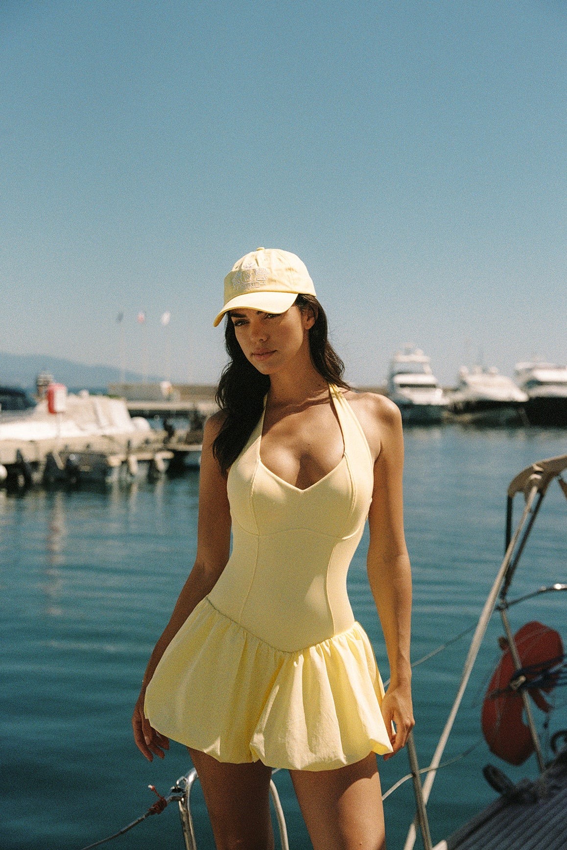 Riviera Floral Halter Elbise