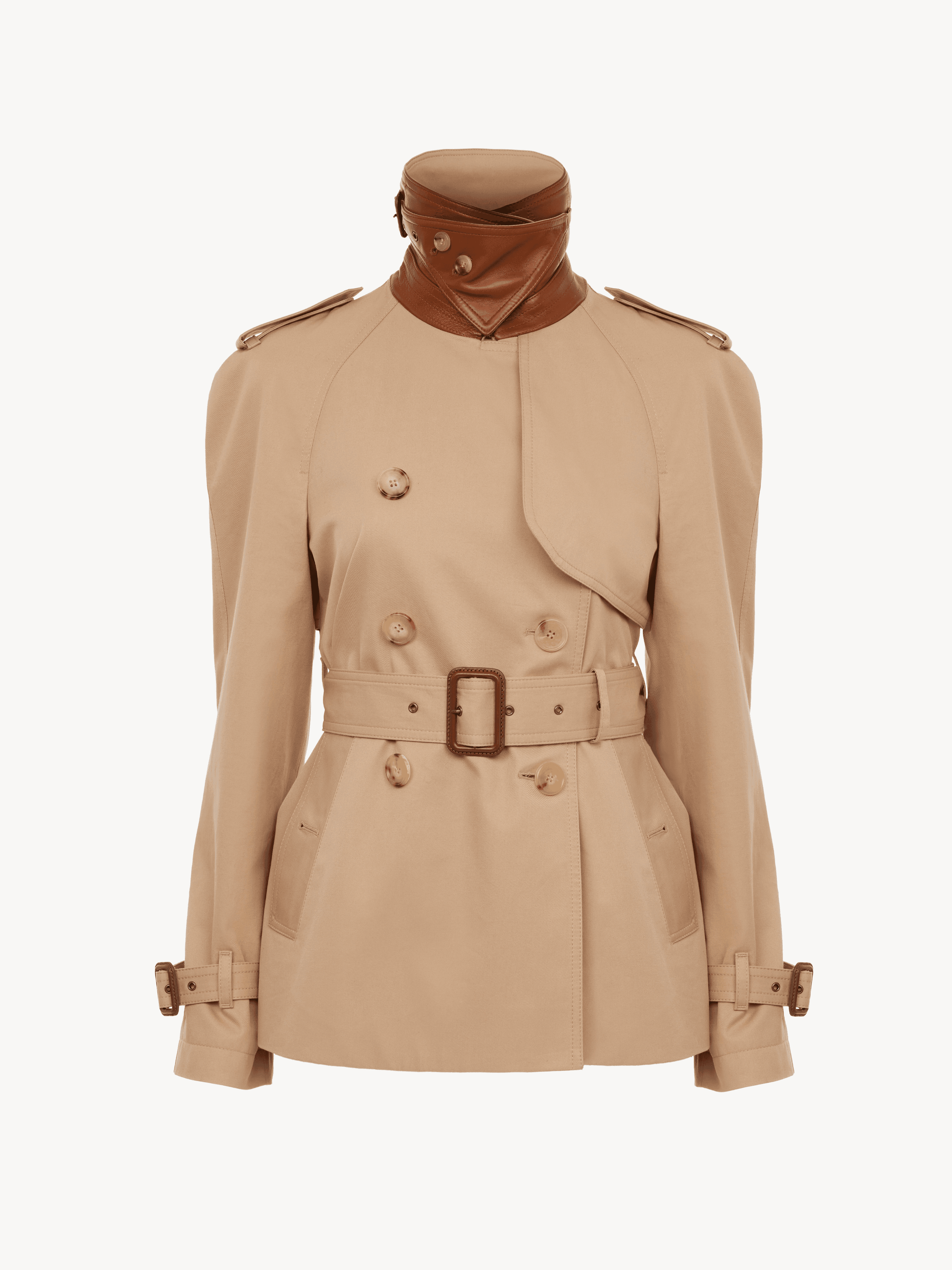 Gabardin Kısa Trençkot