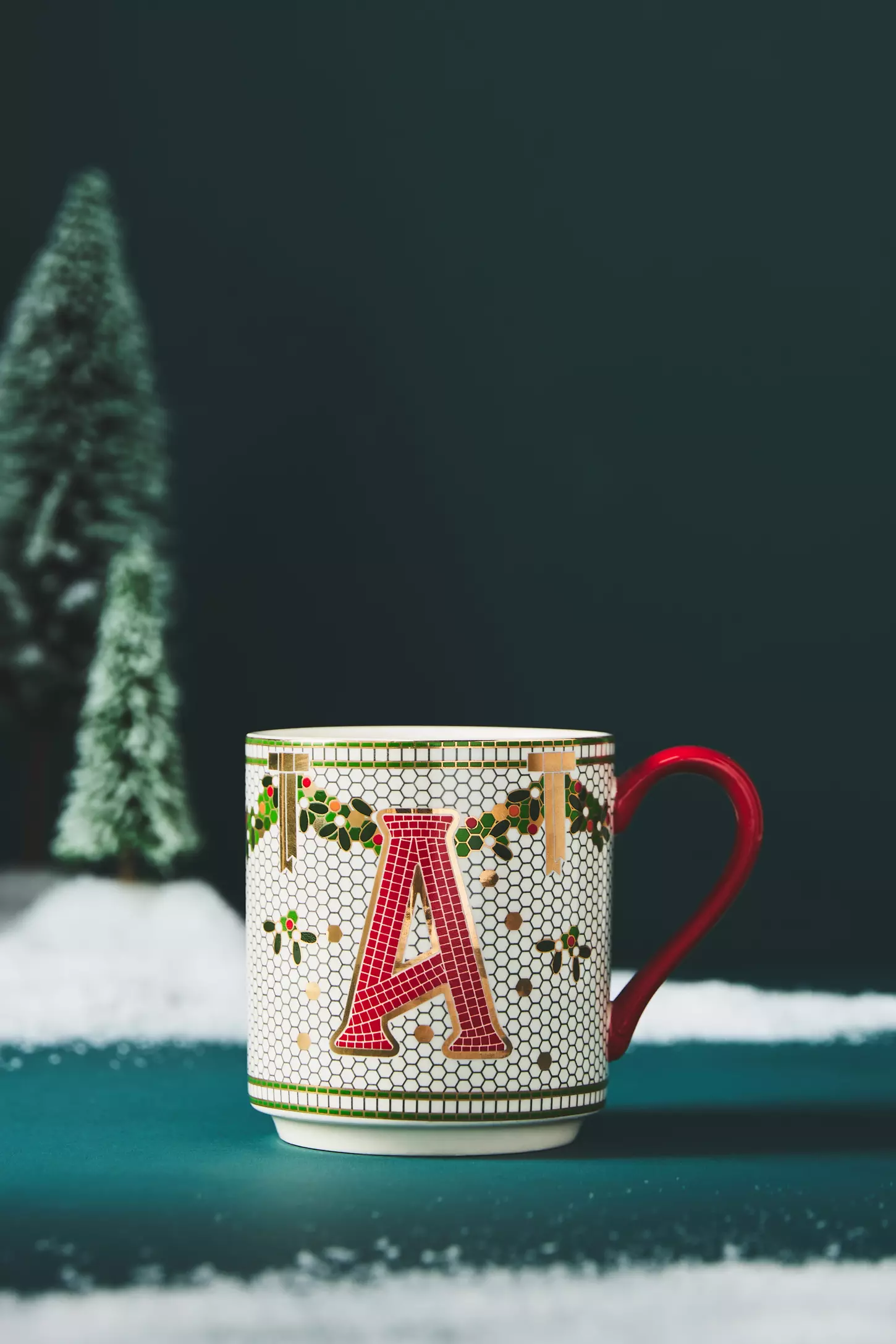 Bistro Tile Christmas Monogram Kupa