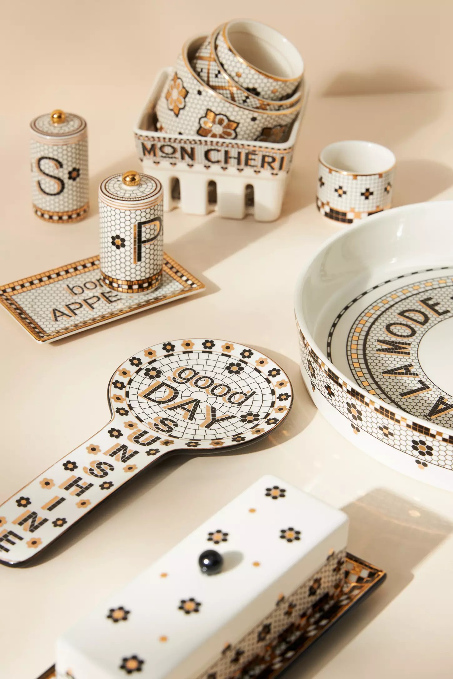 Bistro Tile Seramik Ölçü Kapları, 4'lü Set