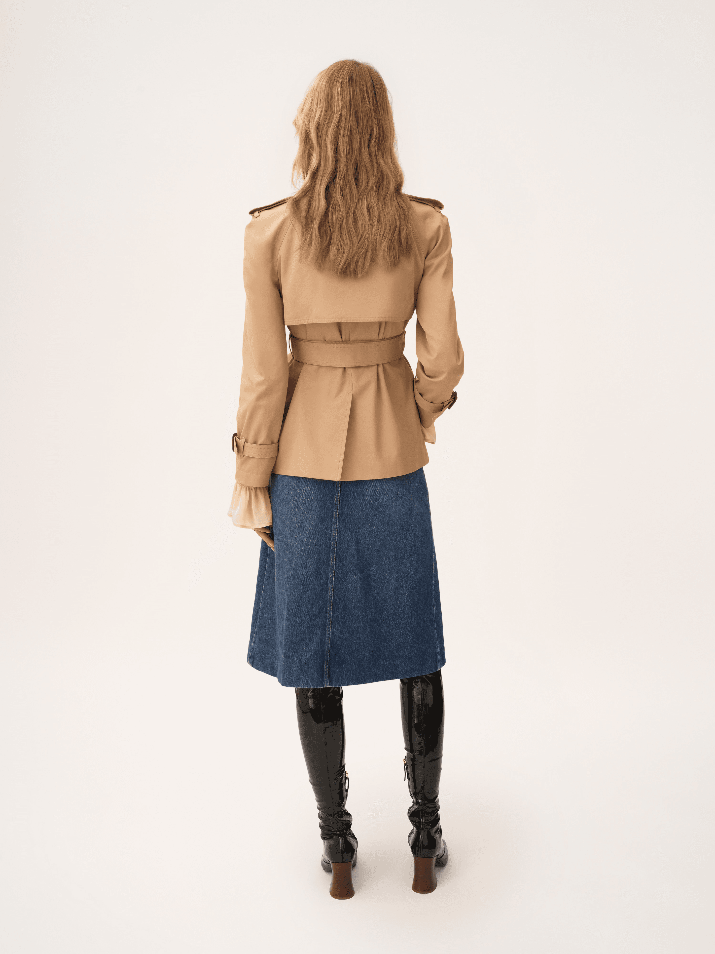 Gabardin Kısa Trençkot