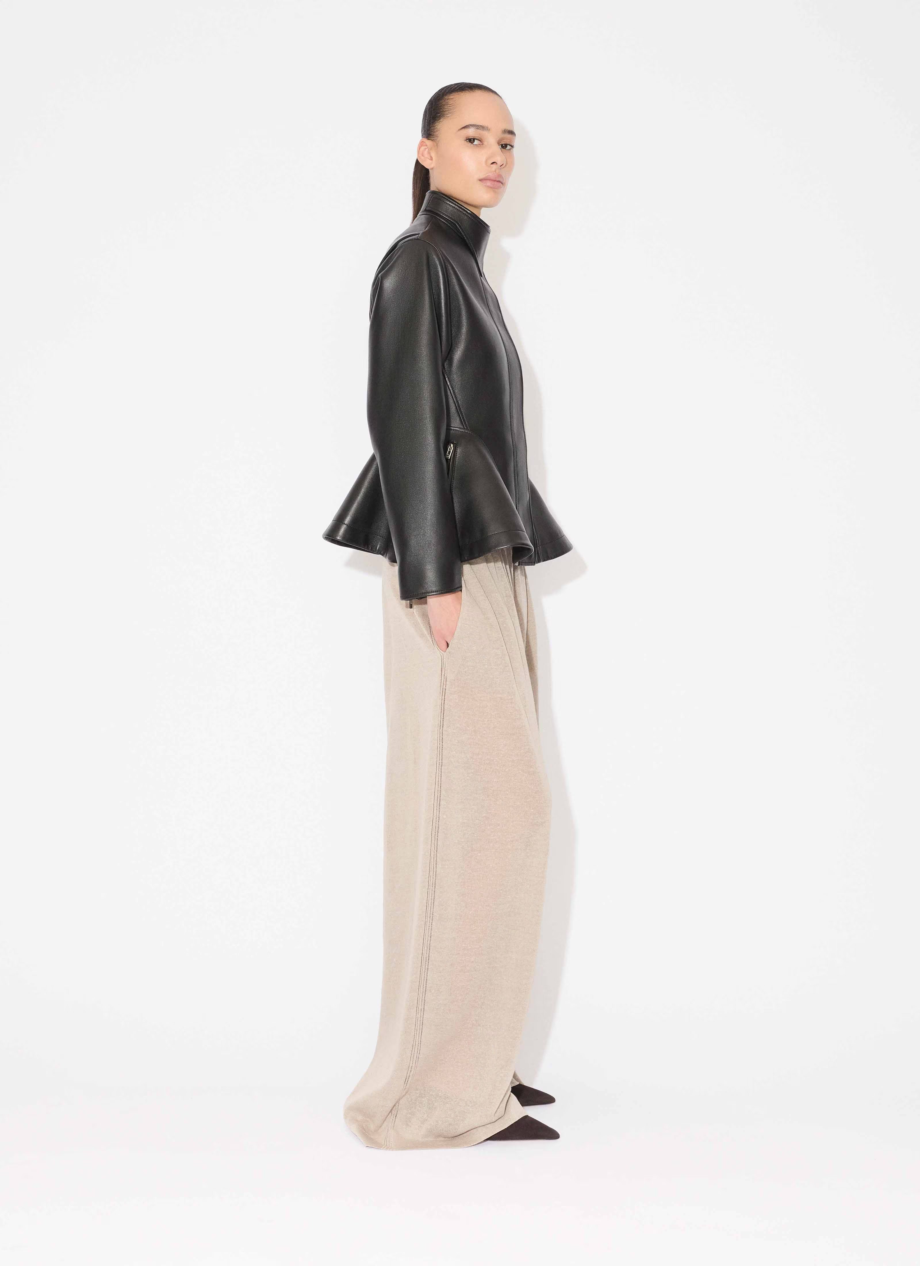 Peplum Deri Mont