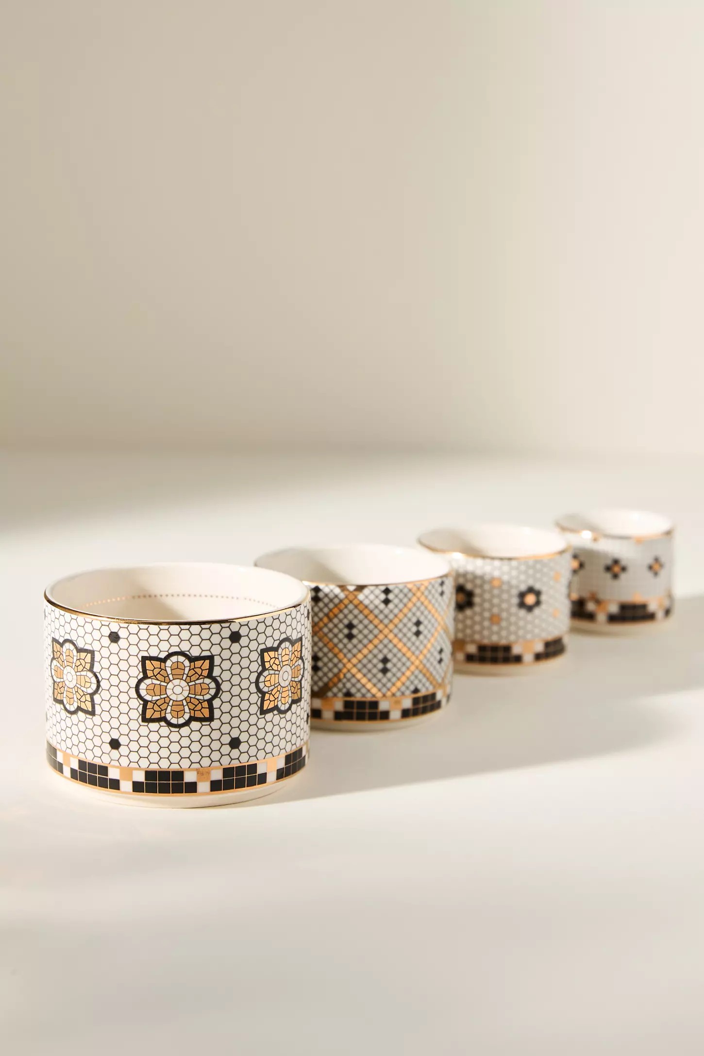 Bistro Tile Seramik Ölçü Kapları, 4'lü Set
