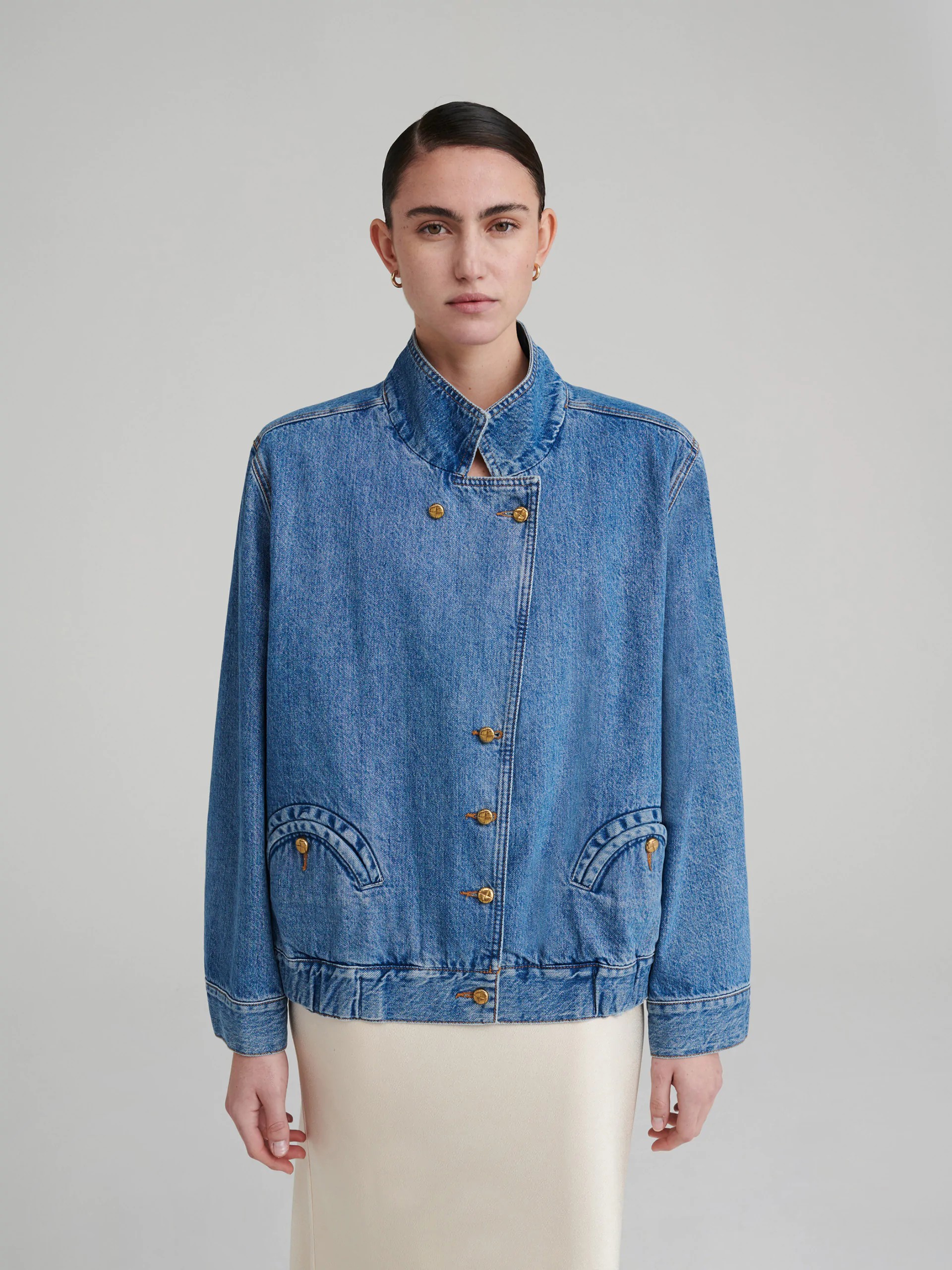 Cleo Denim Bomber