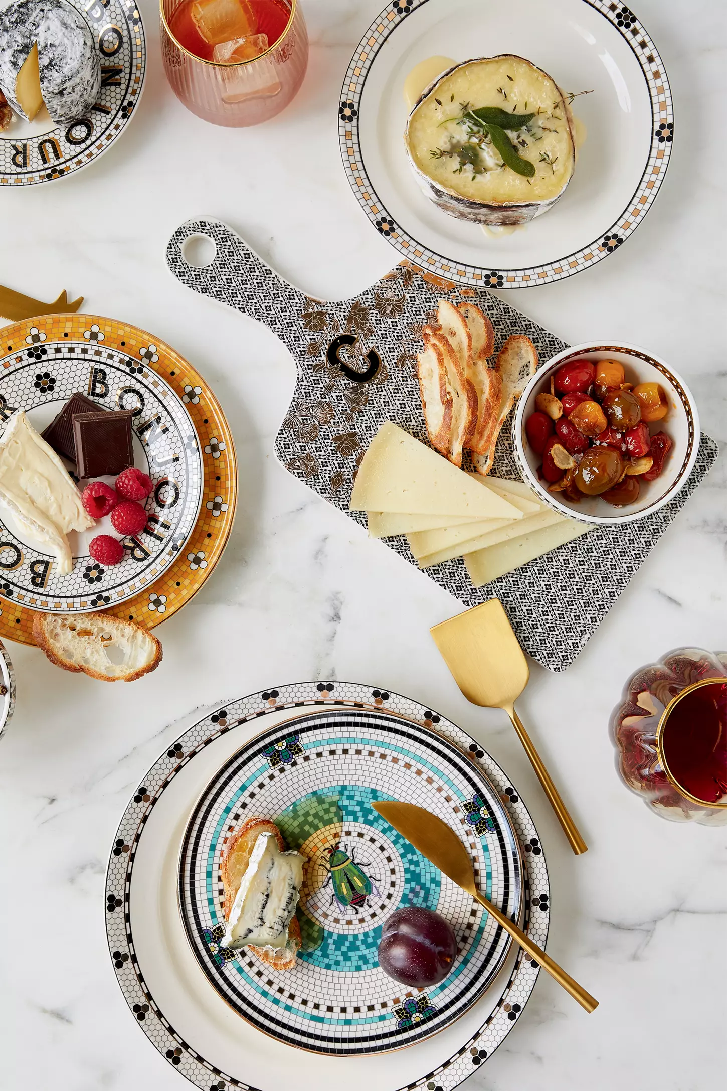 Bistro Tile Yemek Tabağı 4'lü Set