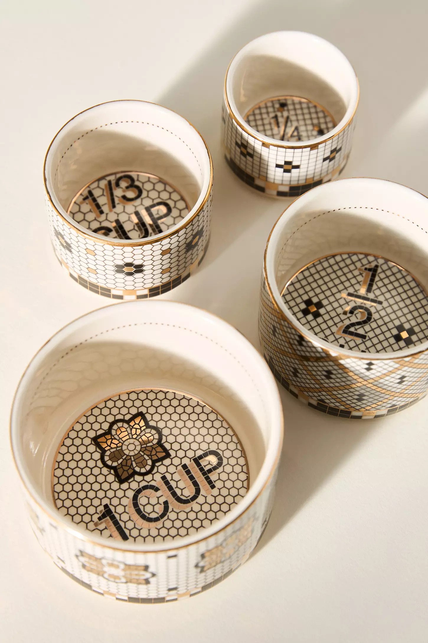 Bistro Tile Seramik Ölçü Kapları, 4'lü Set