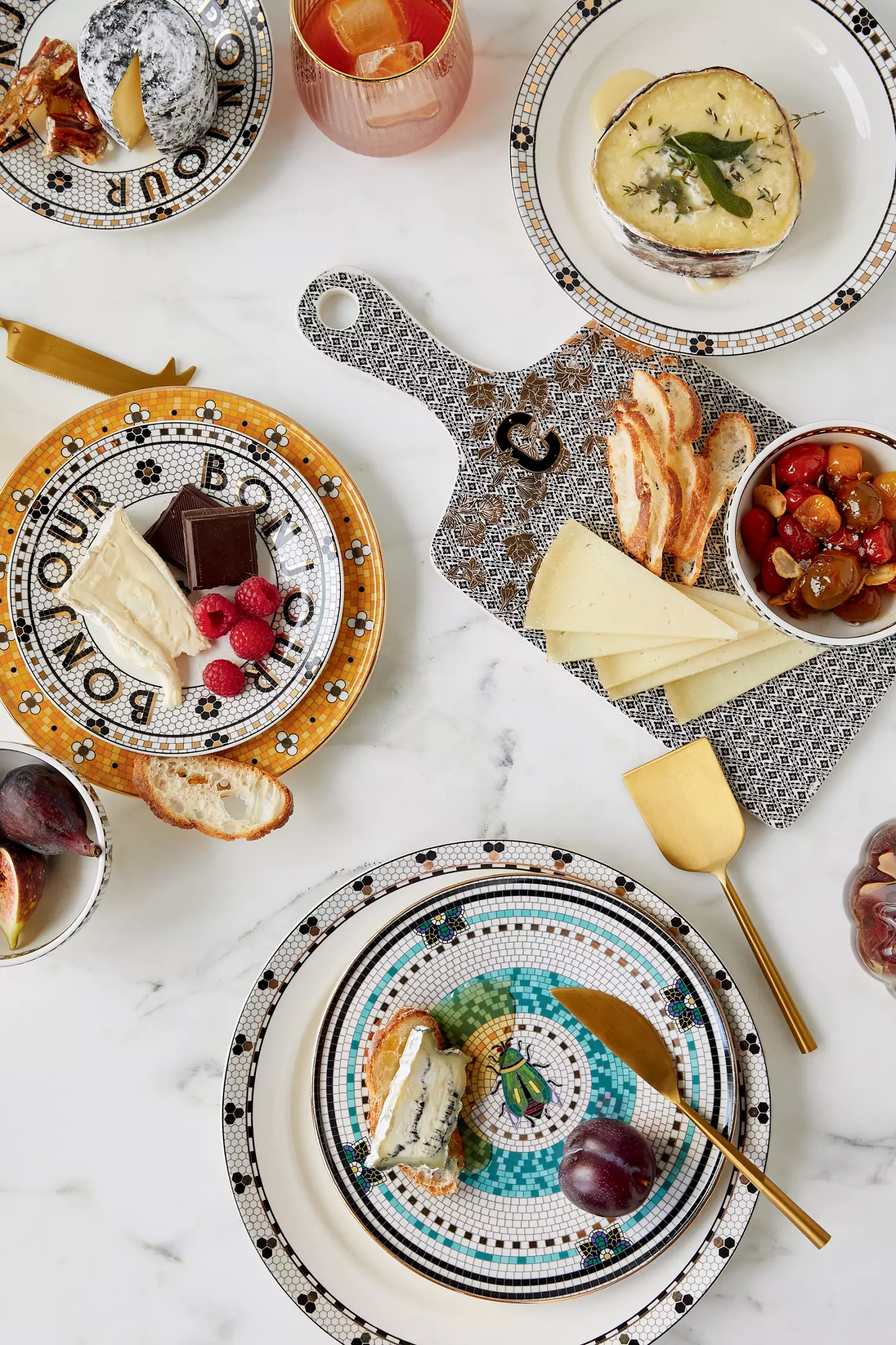 Bistro Tile Tatlı Tabağı, 4'lü Set