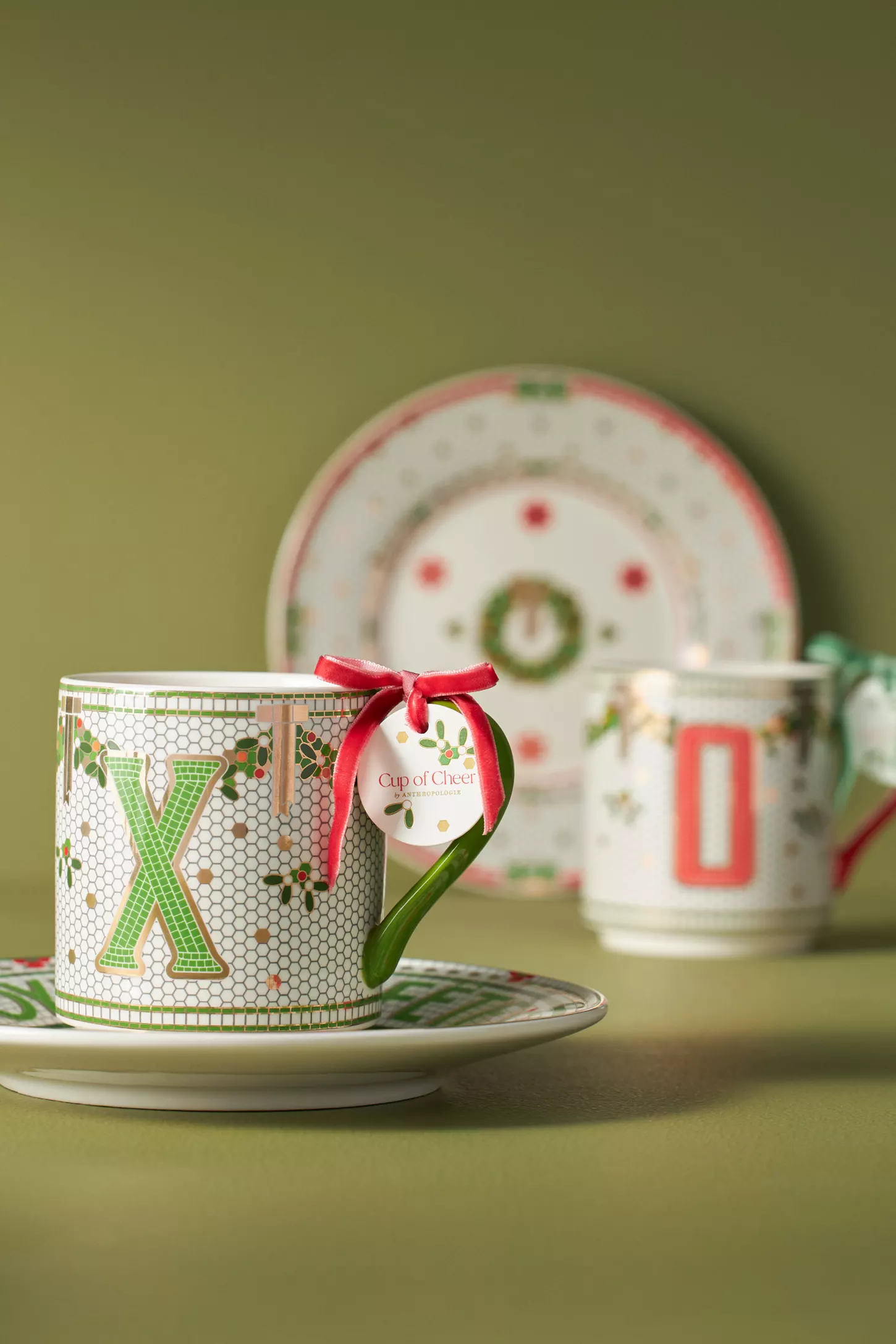 Bistro Tile Christmas Monogram Kupa