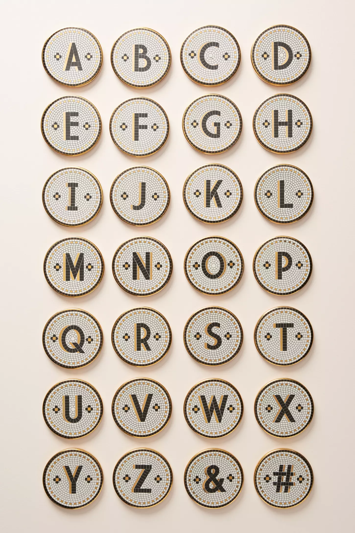 Bistro Tile Monogram Bardak Altlığı