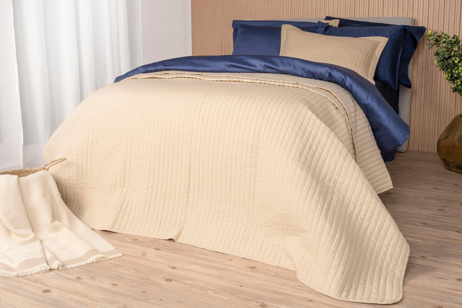 MİLANO Classic Königsblau Bettbezug