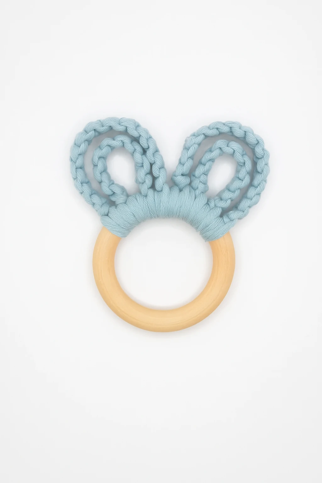 Beißring, Greifring "Bunny" - Babyblau