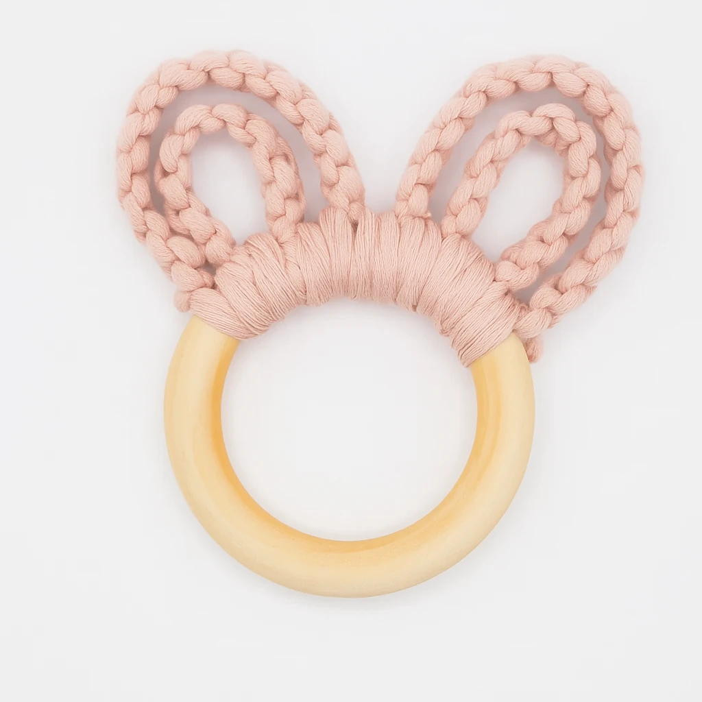 Beißring, Greifring "Bunny" - Rosa