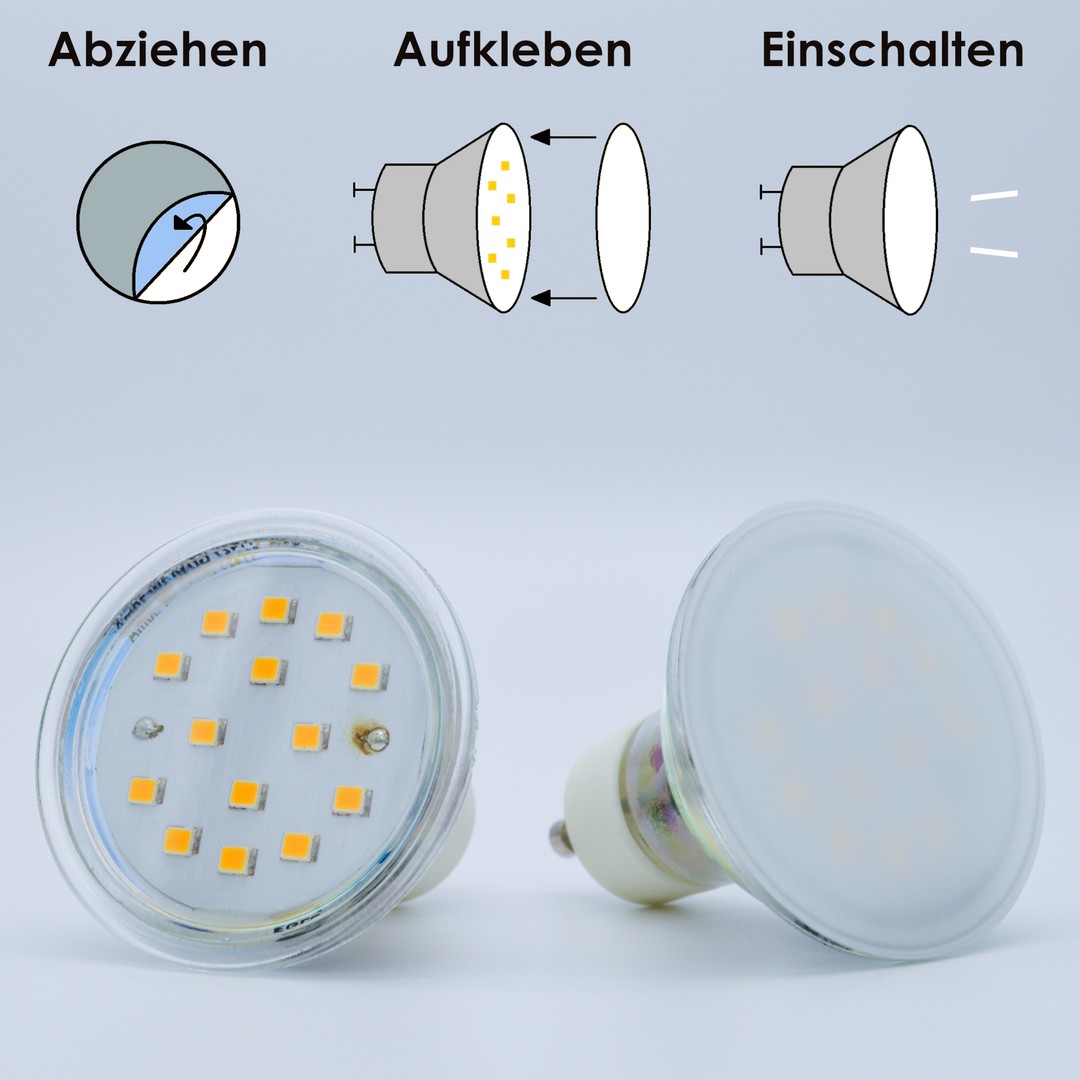 Selbstklebende Diffusorfolien für LED Lampen, ⌀8 CM Kreiszuschnitt