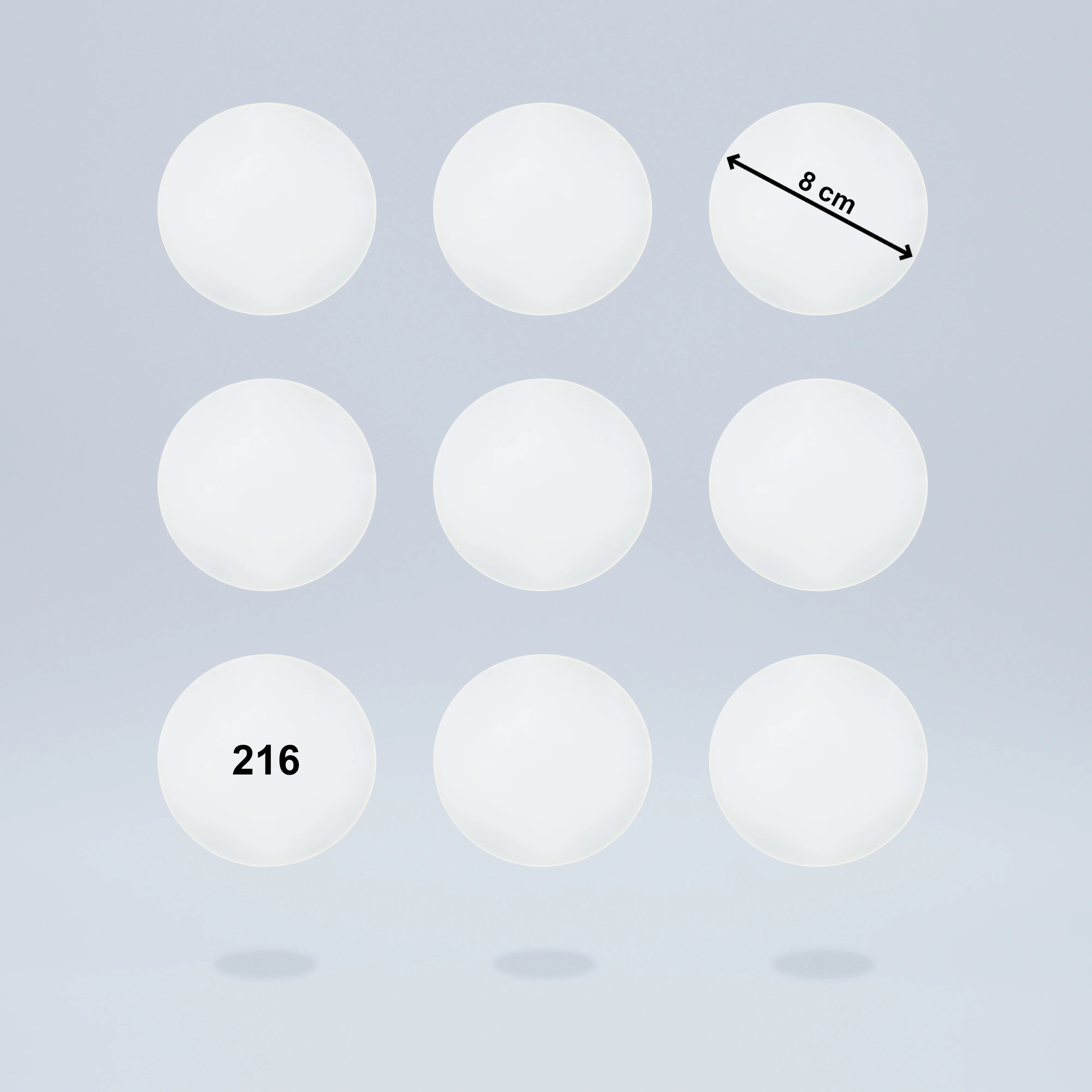 Selbstklebende Diffusorfolien für LED Lampen, ⌀8 CM Kreiszuschnitt, Milchglasfolie für schöne Optik und Lichtstreuung, Filterset mit 9 Stück