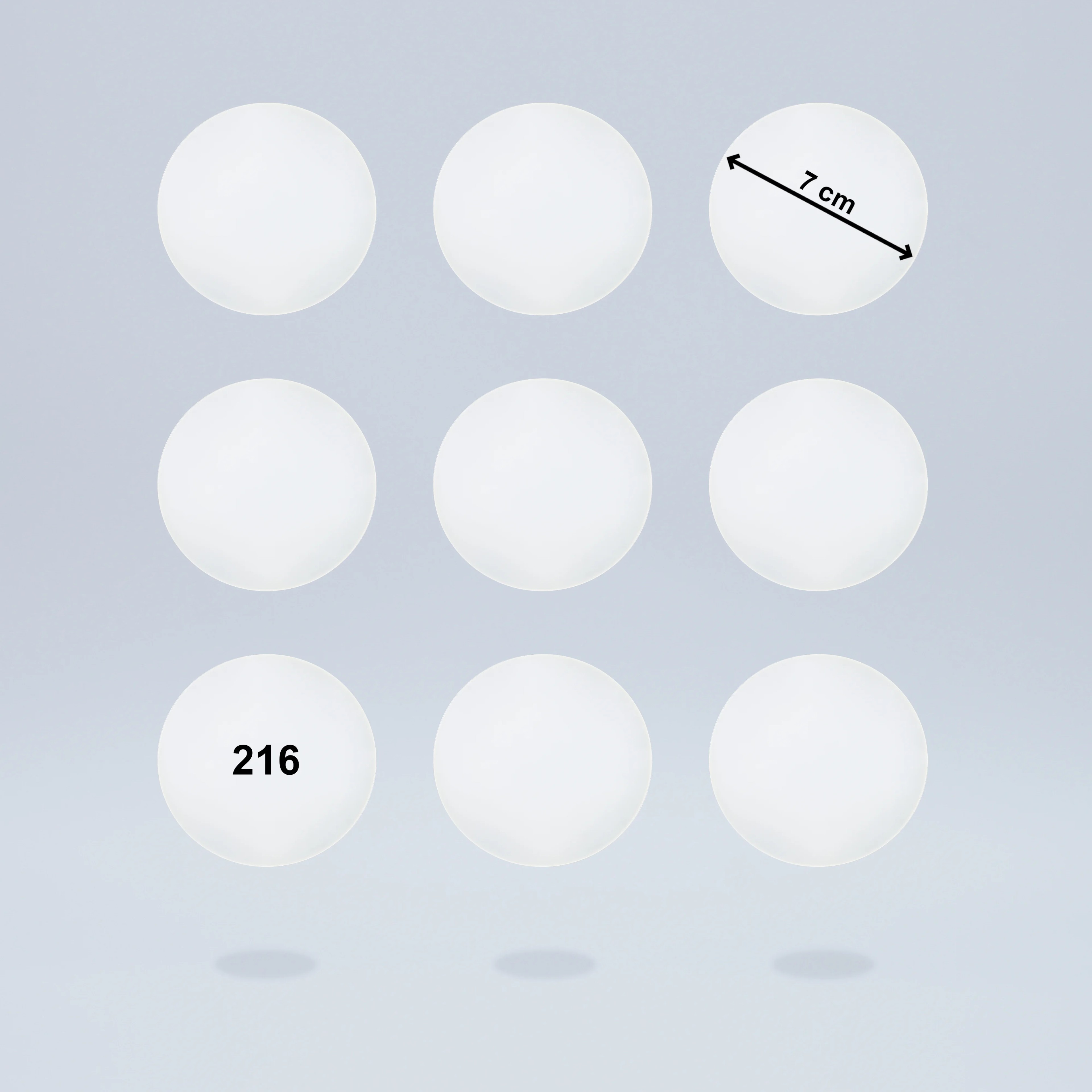 Selbstklebende Diffusorfolien für LED Lampen, ⌀7 CM Kreiszuschnitt, Milchglasfolie für schöne Optik und Lichtstreuung, Filterset mit 9 Stück