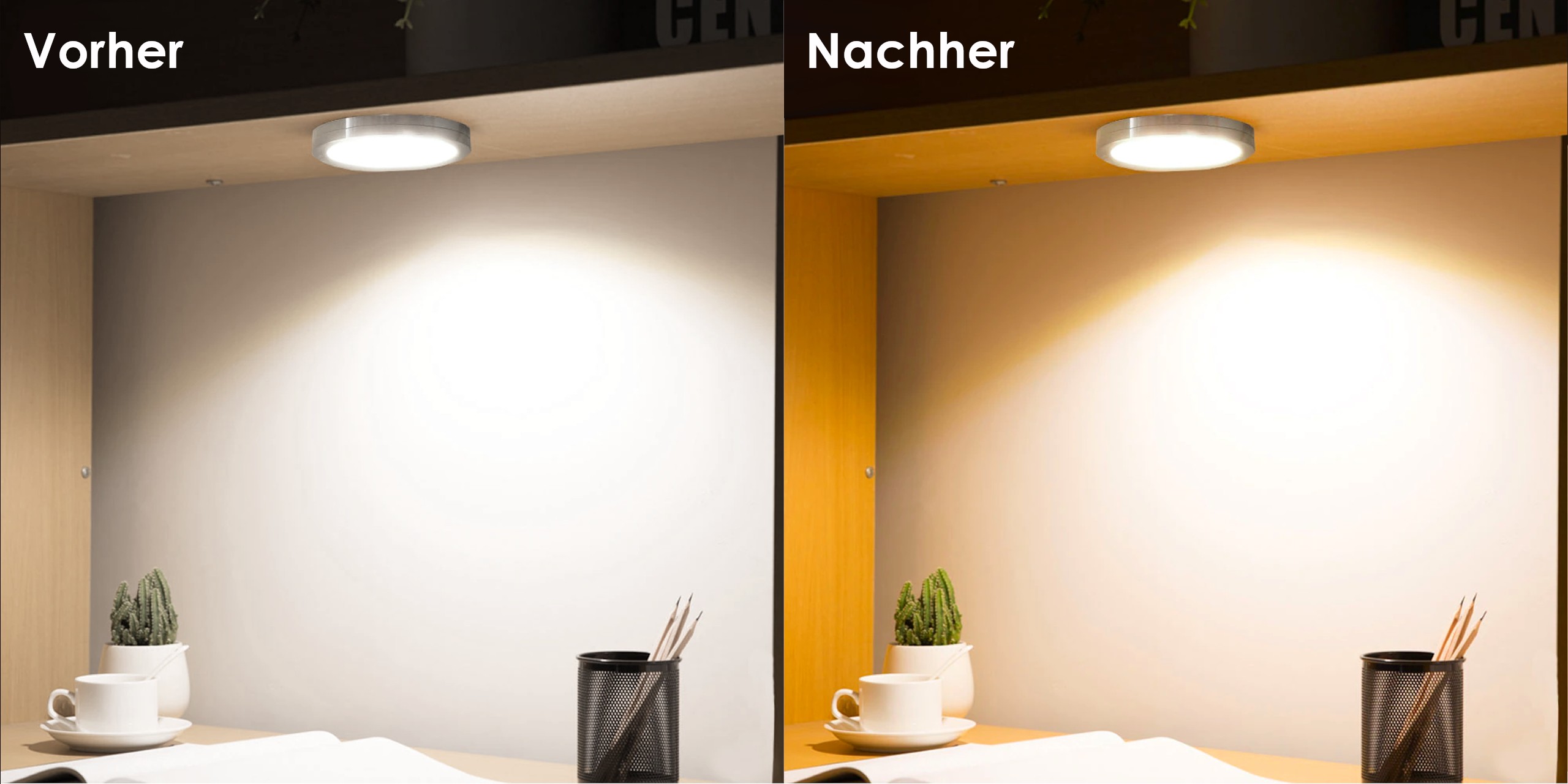 Selbstklebende Farbfolien für LED Lampen, ⌀5 CM Kreiszuschnitt, Warmweiß Farbfilter zur Farbkorrektur, Tageslicht zu Glühlicht, Filterset mit 9 Stück