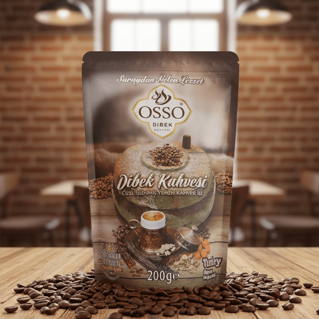 OSSO Dibek Kahvesi – 200g | Traditioneller, cremiger Türkischer Kaffee aus steinernem Mörser