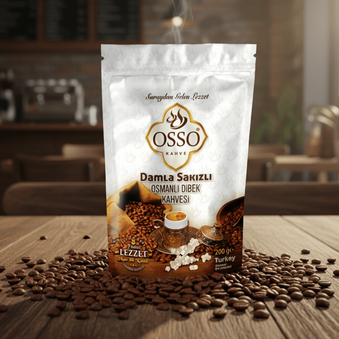 OSSO Damla Sakızlı Dibek Kahvesi – 200g | Türkischer Kaffee mit Mastix & Traditionellem Geschmack