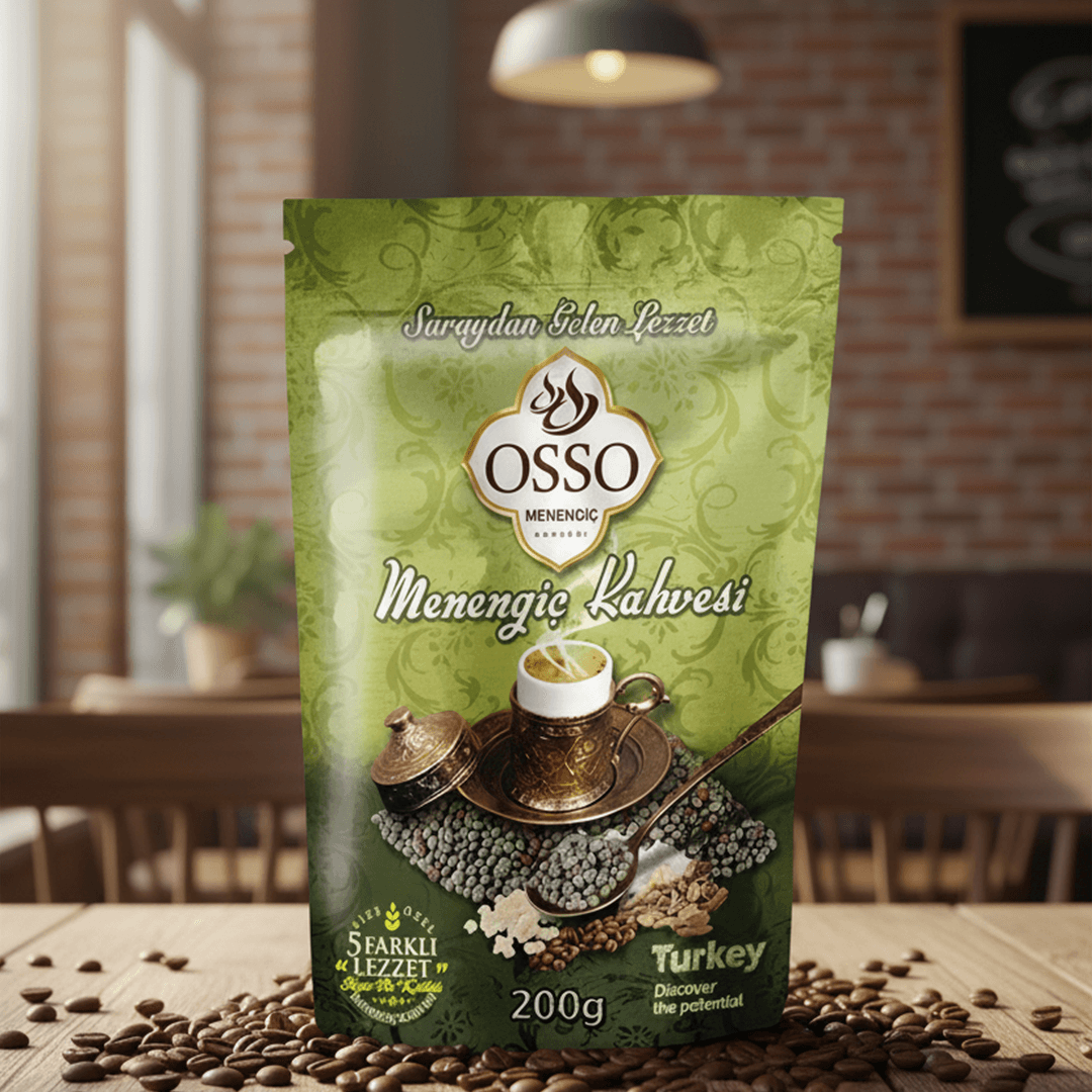  OSSO Menengiç Kahvesi – 200g | Koffeinfreier Türkischer Kaffee mit Pistazien-Aroma