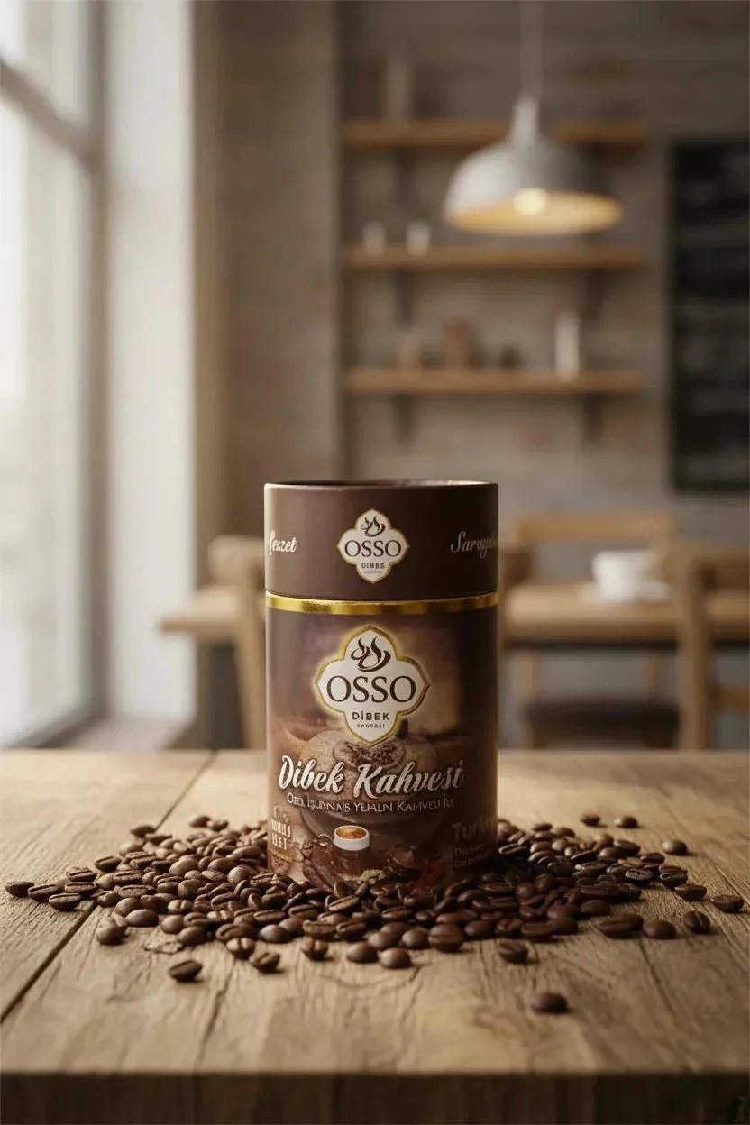 OSSO Dibek Kahvesi – 200g | Cremiger Türkischer Kaffee in luxuriöser Silindrischer Dose