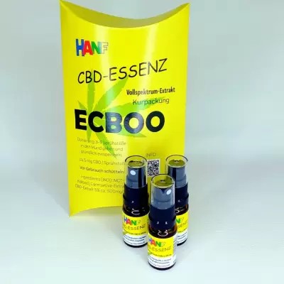 ECBOO Hanf-CBD-Essenz Öl 3x10ml=3x500mg