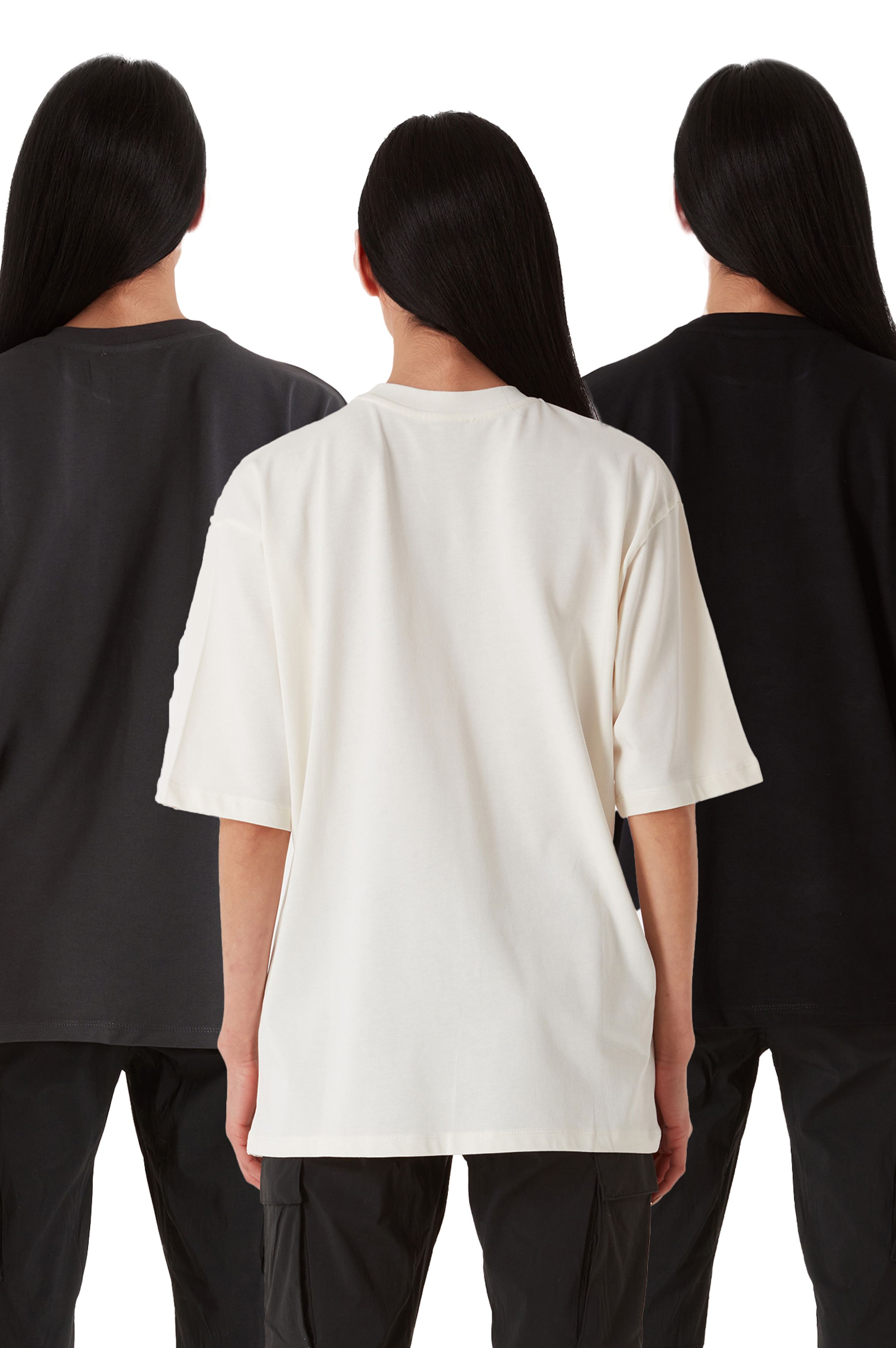 3 IN 1 STATS OVERSIZED HEAVY BLANK TEE WOMEN