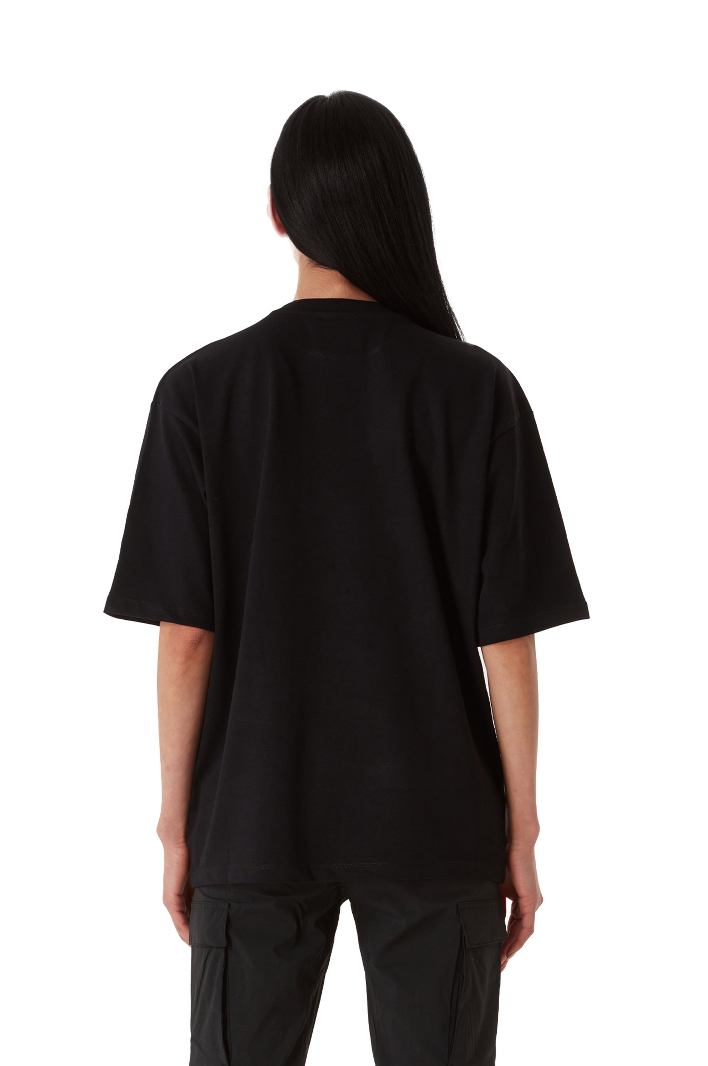 ORIGINALS CROME STATS OVERSIZED BLACK TEE WOMEN