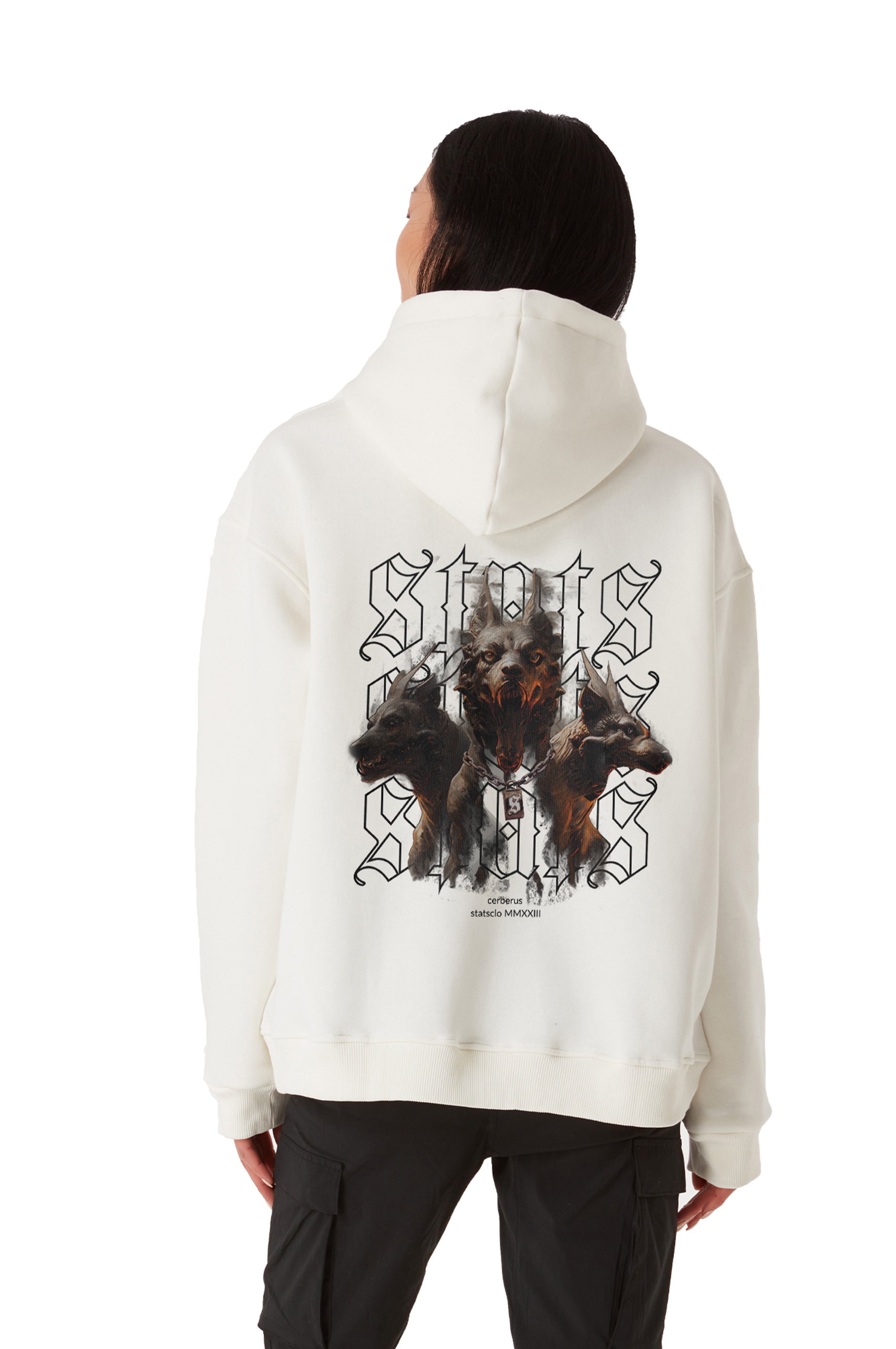 CERBERUS OVERSIZED HOODIE WOMEN - Beige