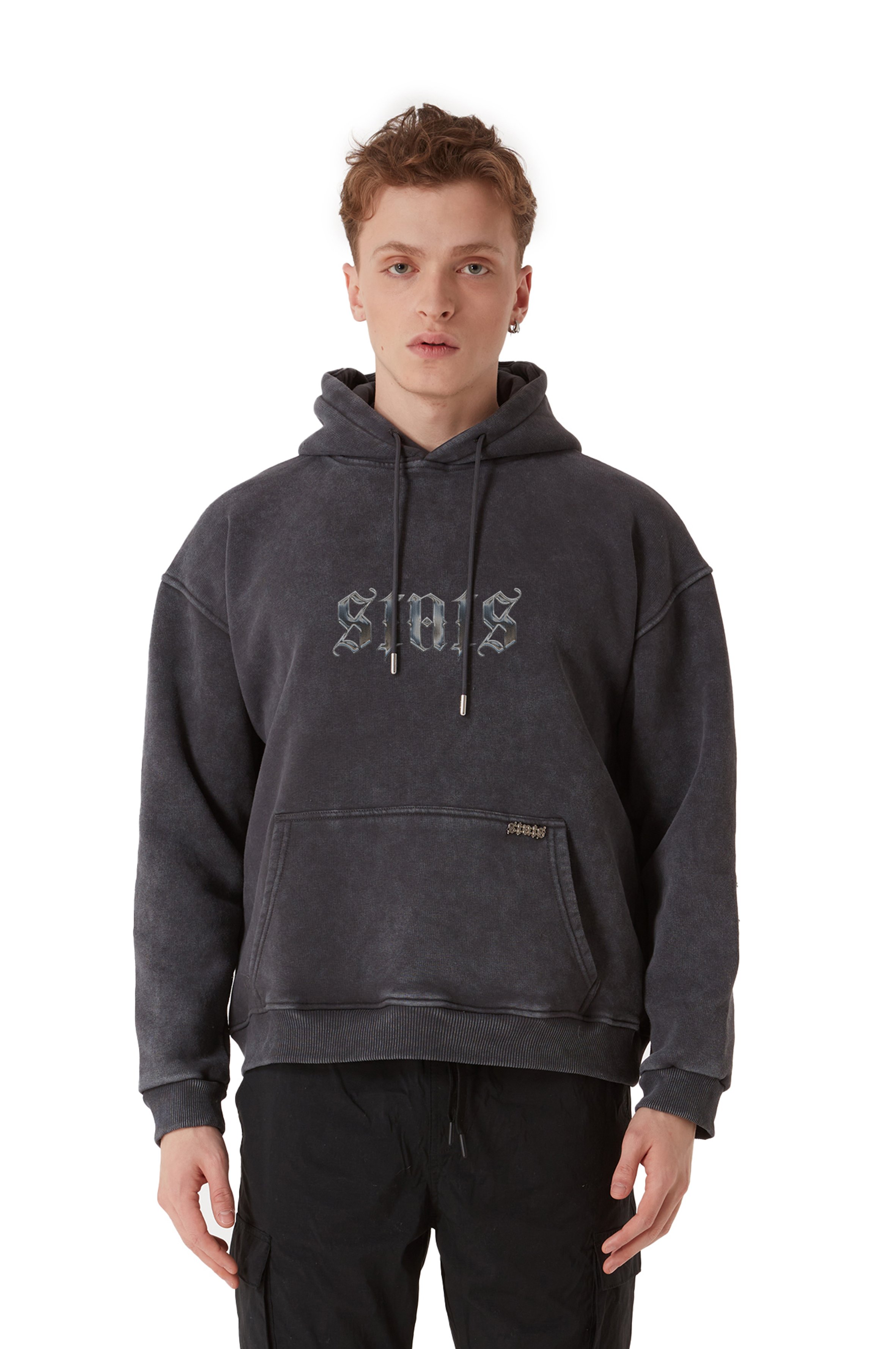 ORIGINALS STATS CHROME OVERSIZED HOODIE MEN - Stone