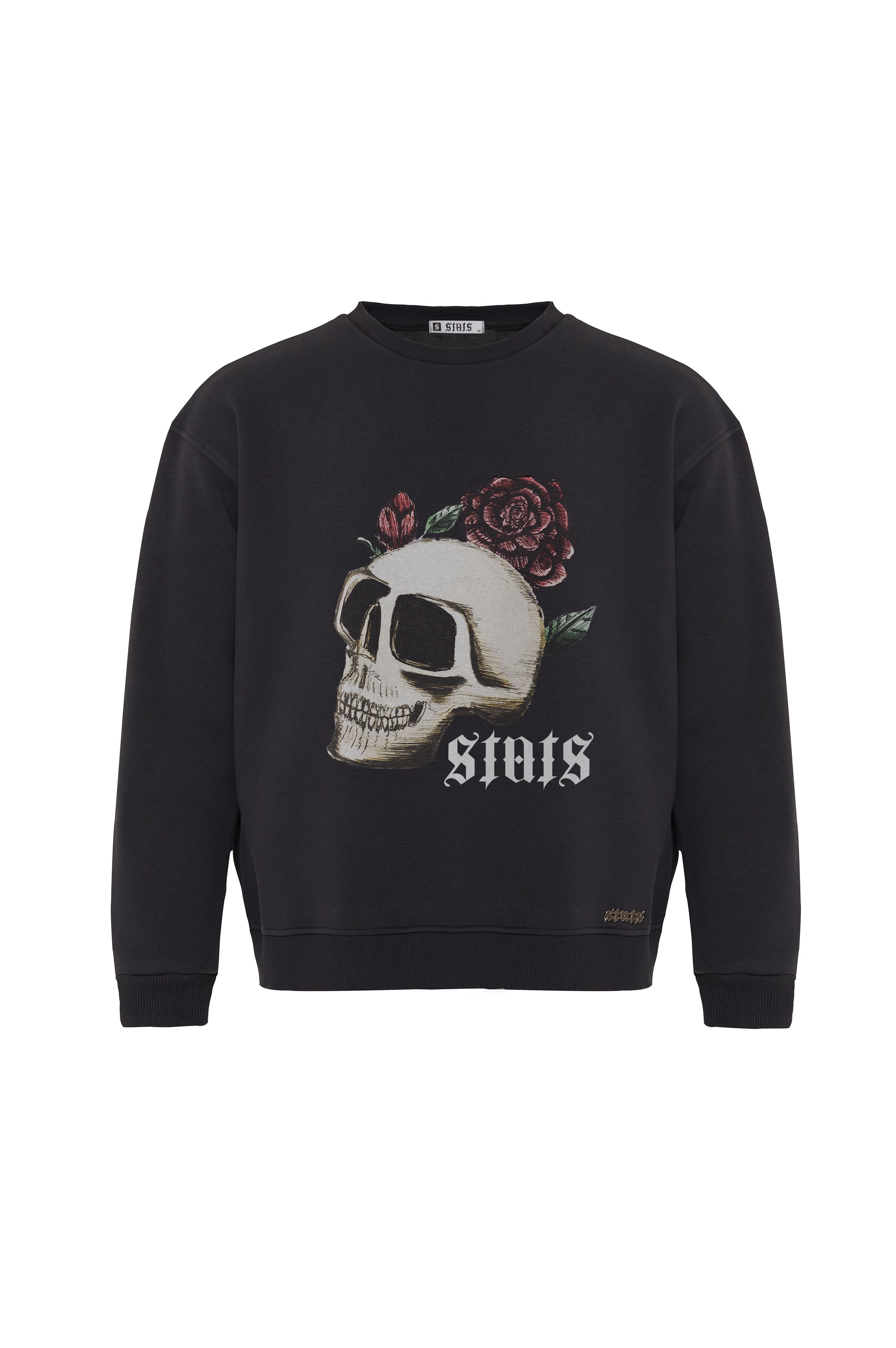 SKULL OVERSIZED HEAVY SWEATSHIRT MEN