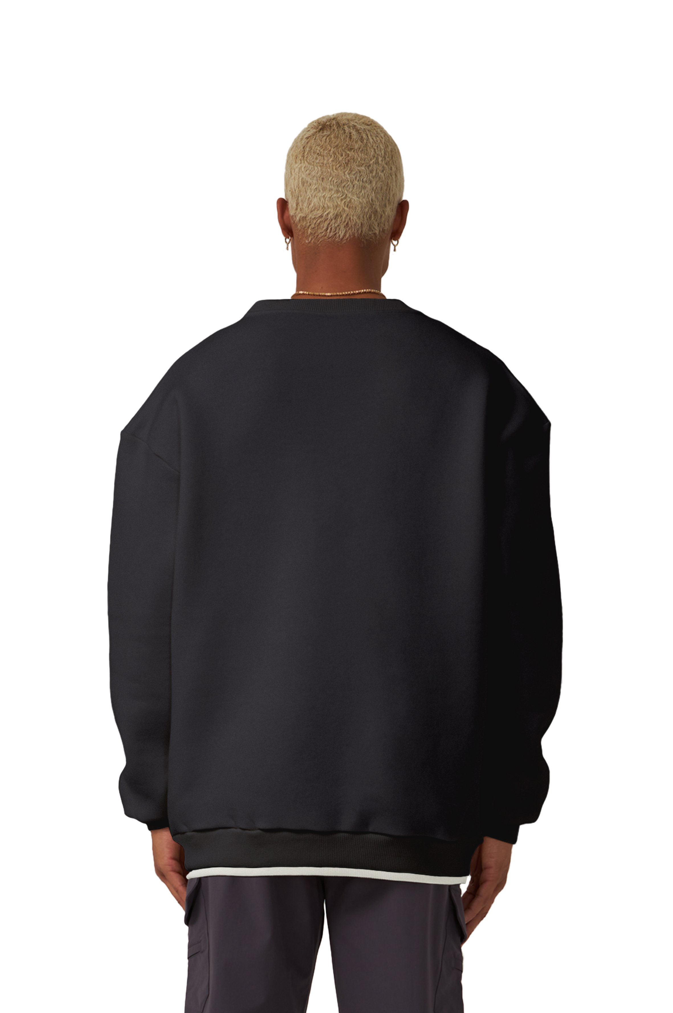 STATS OVERSIZED HEAVY BLANK SWEATSHIRT MEN