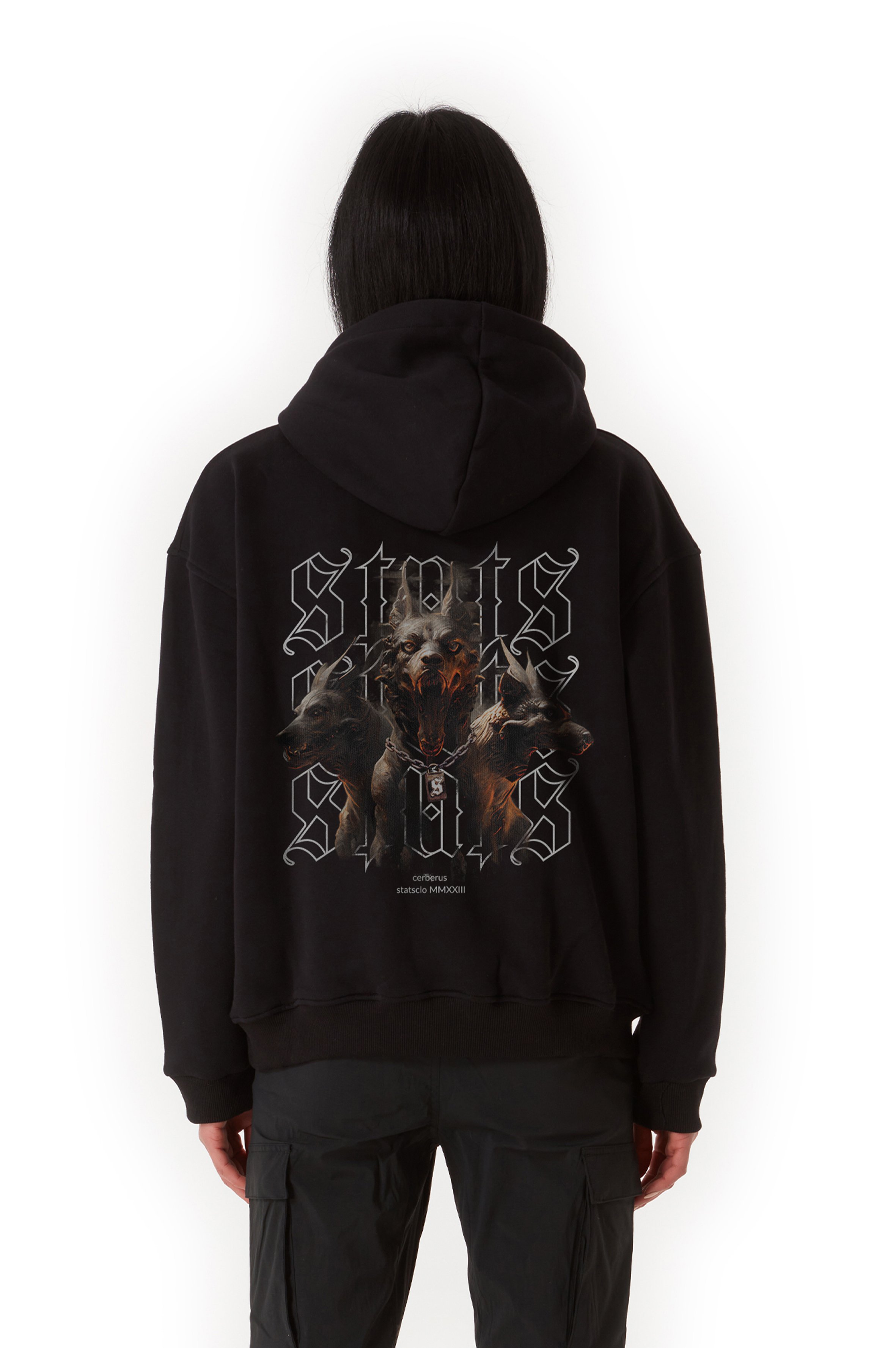 CERBERUS OVERSIZED HOODIE WOMEN - Black