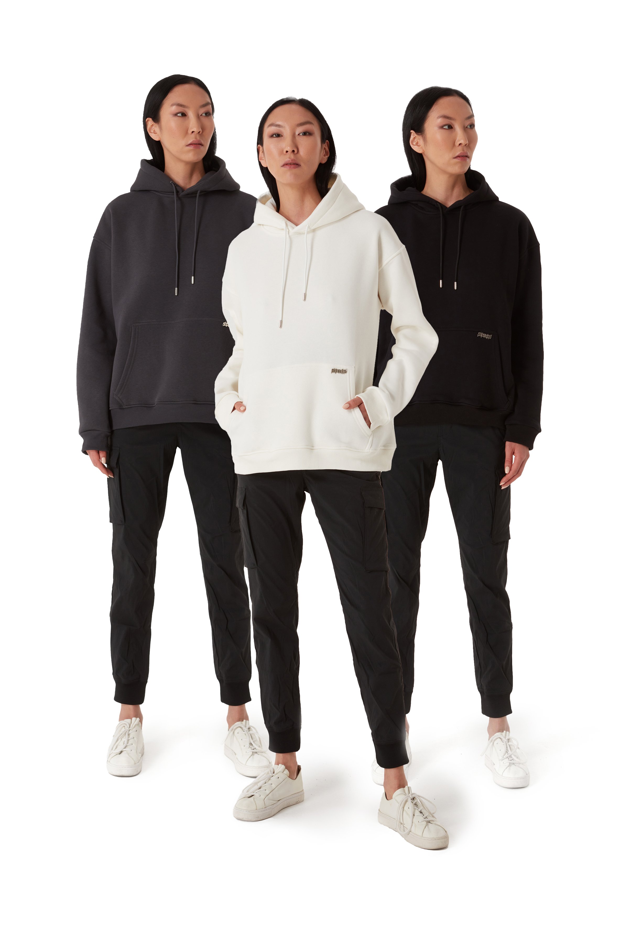 3 IN 1 STATS BLANK OVERSIZED HOODIE WOMEN