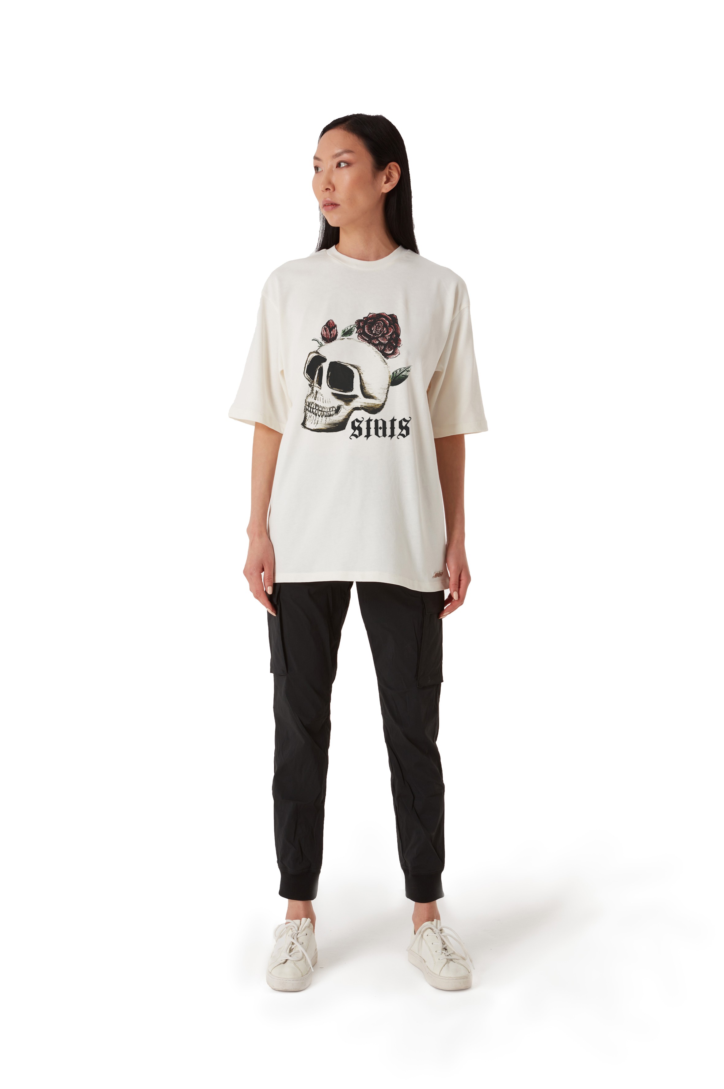 SKULL OVERSIZED HEAVY TEE WOMEN