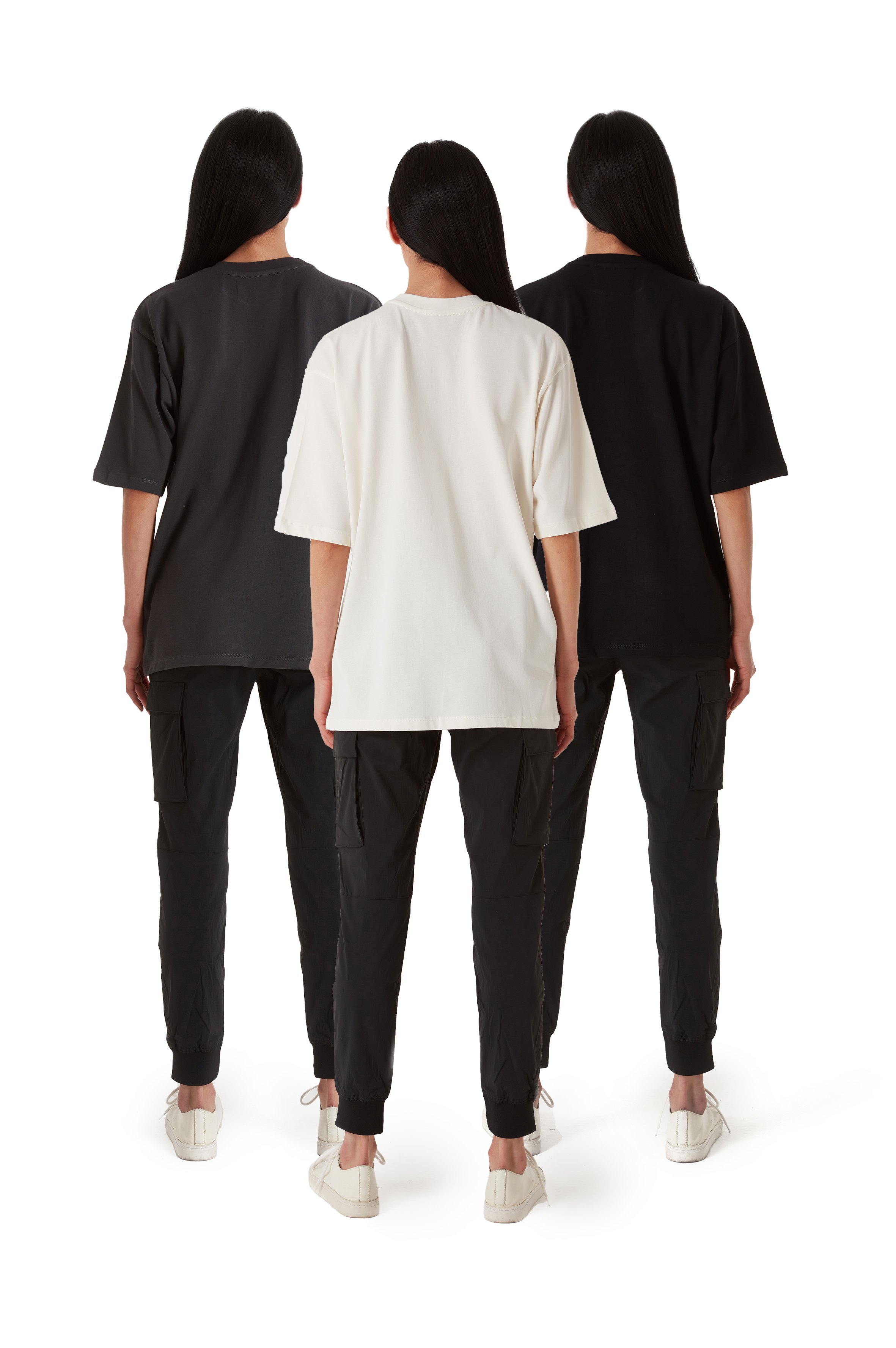 3 IN 1 STATS OVERSIZED HEAVY BLANK TEE WOMEN