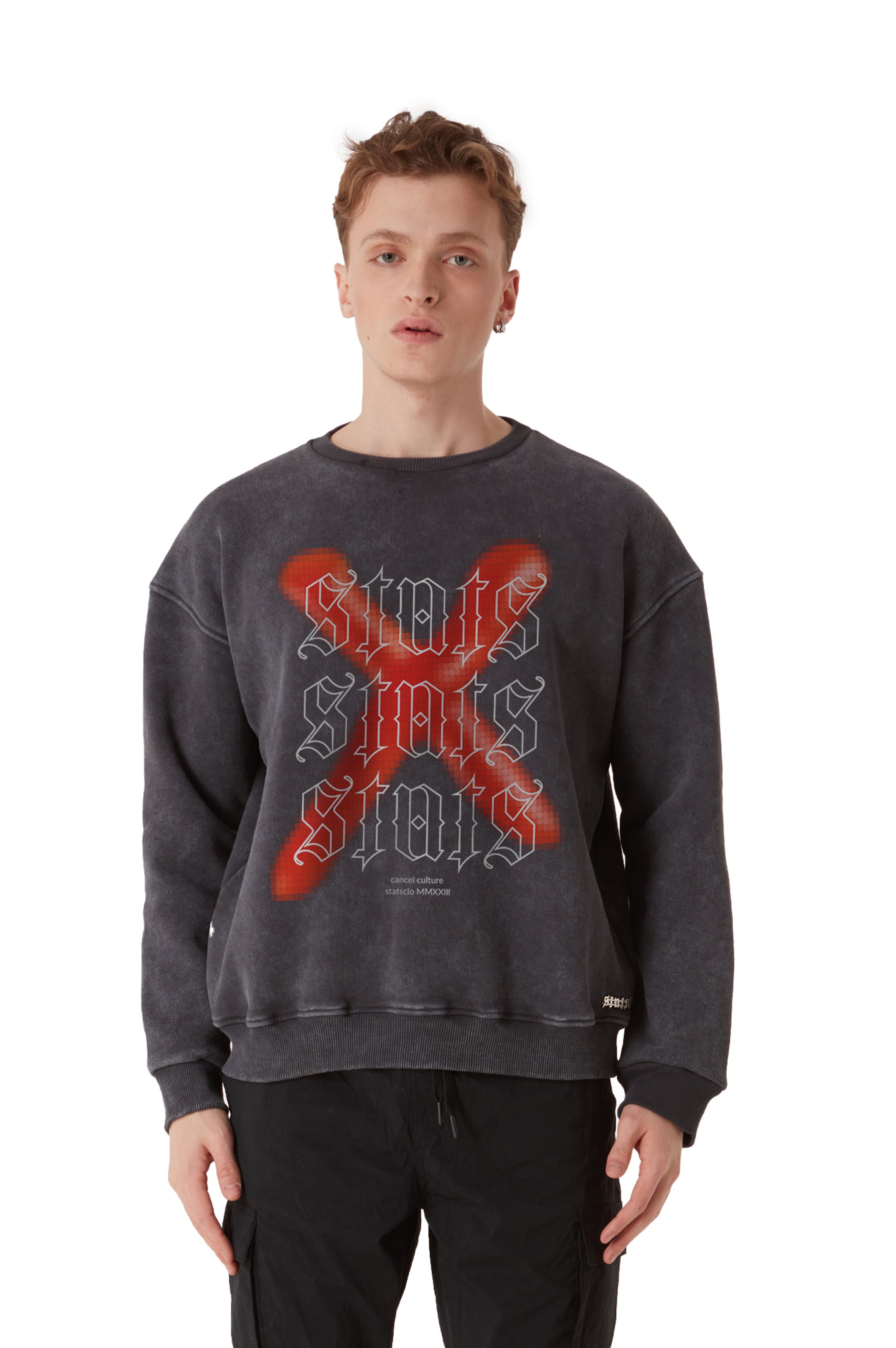 CAESAR OVERSIZED HEAVY SWEATSHIRT MEN - Stone