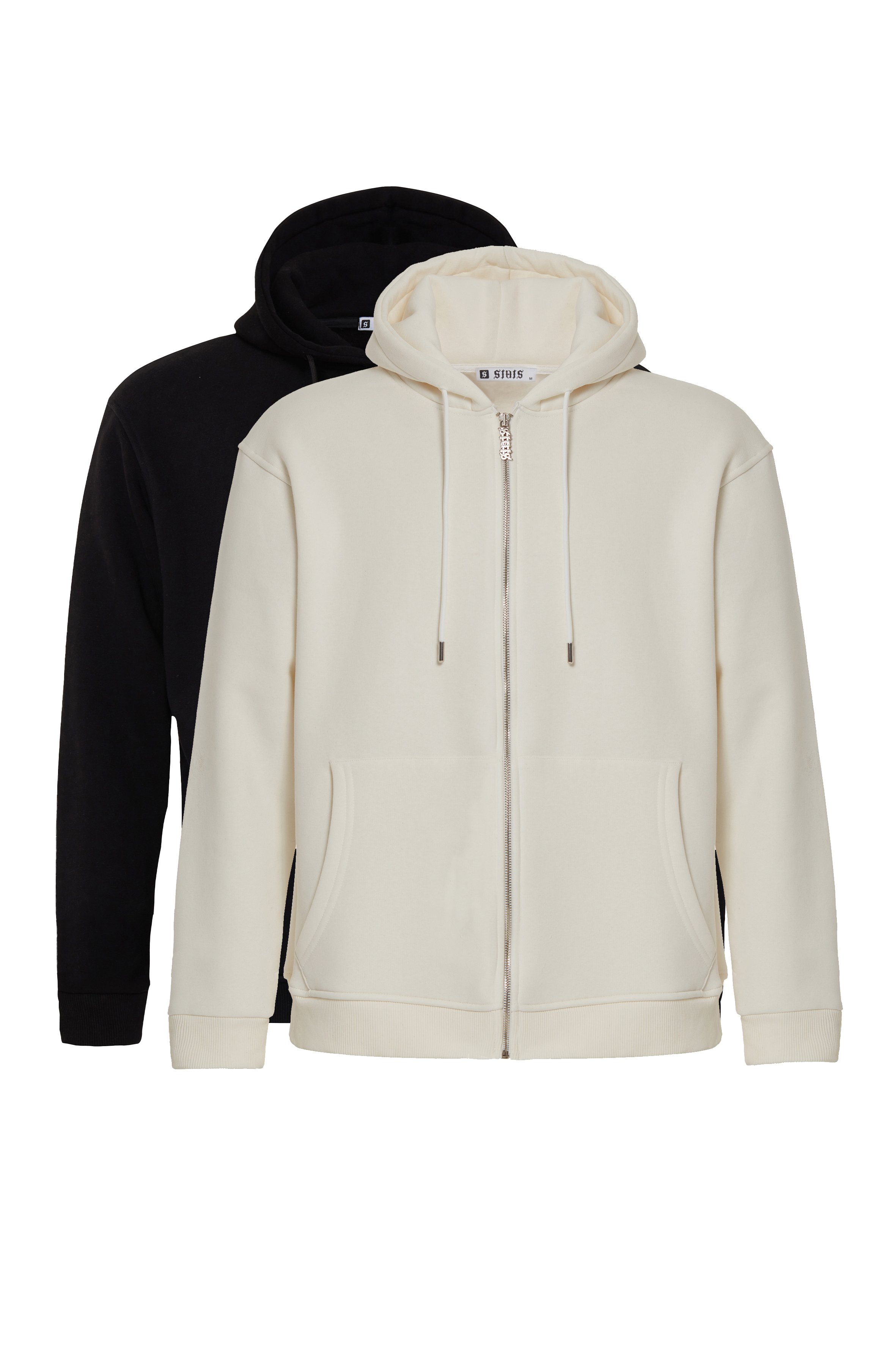 2 INN 1 STATS BLANK OVERSIZED ZIP HOODIE WOMEN