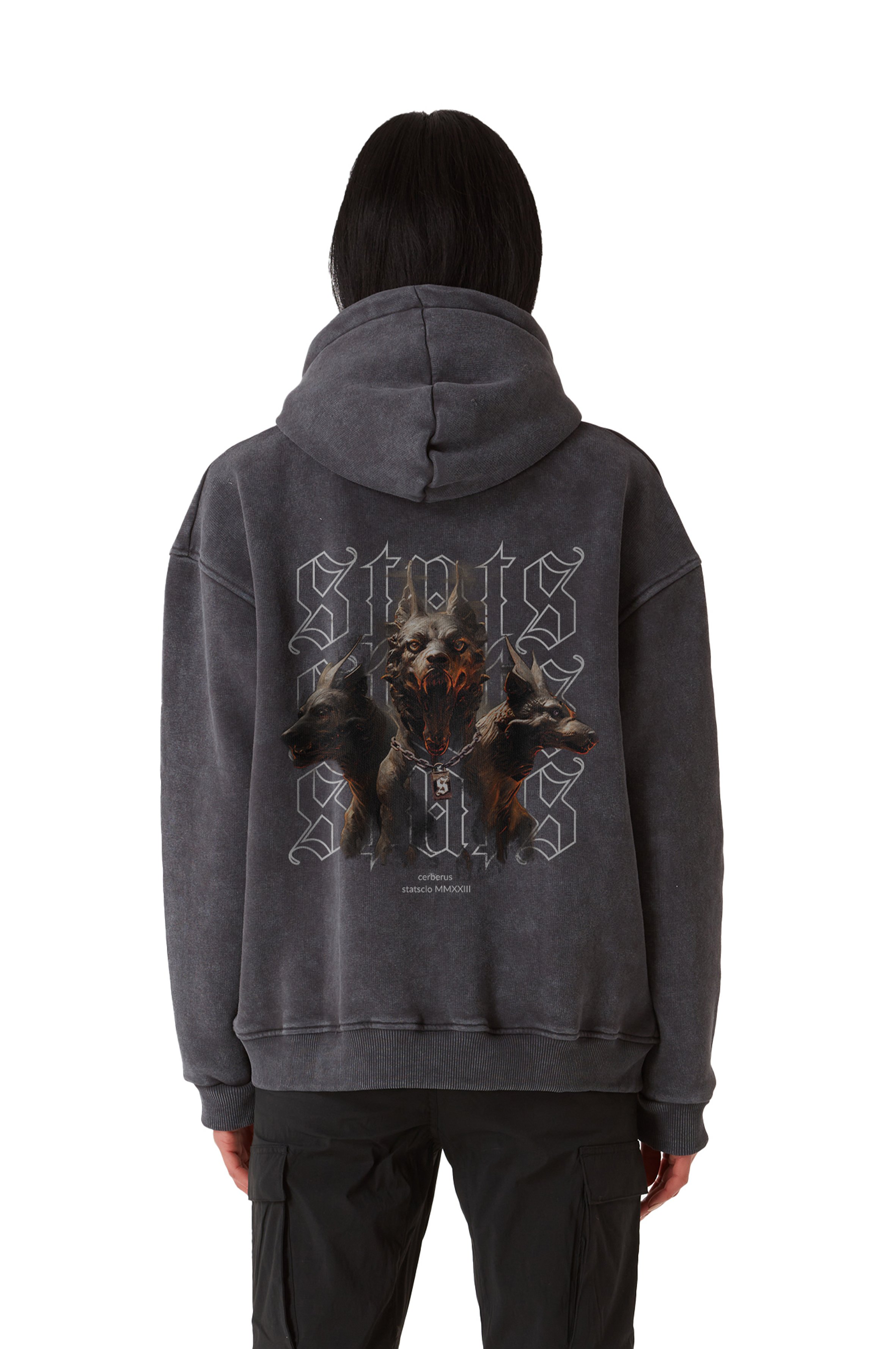 CERBERUS OVERSIZED HOODIE WOMEN - Stone